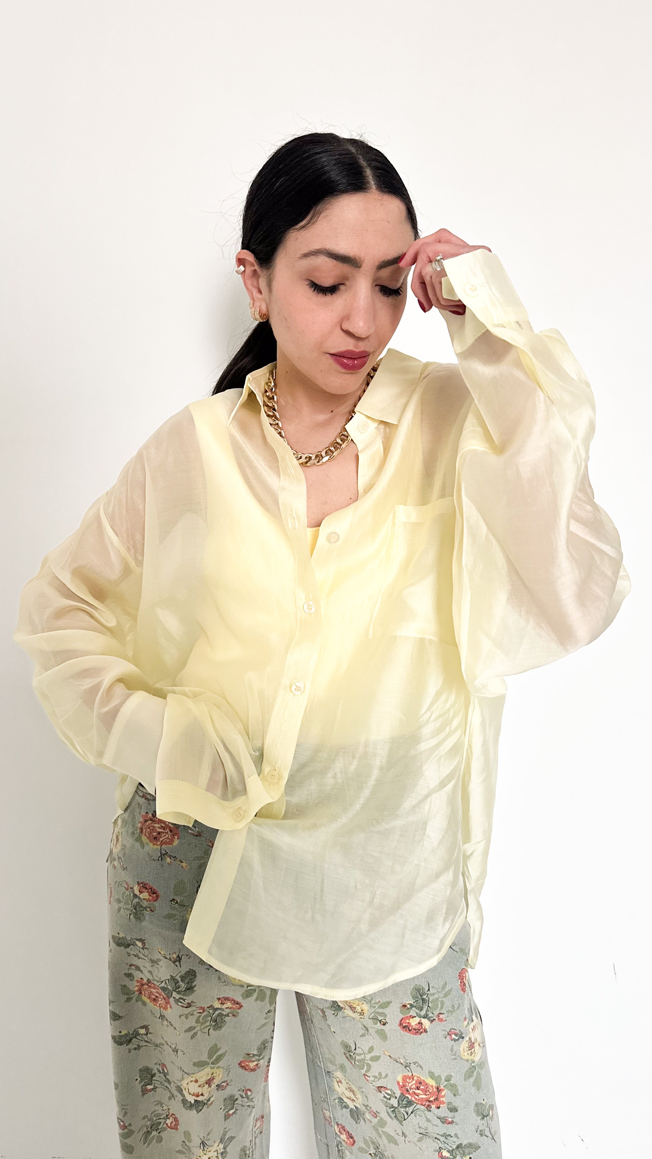 Camicia Velata Gialla