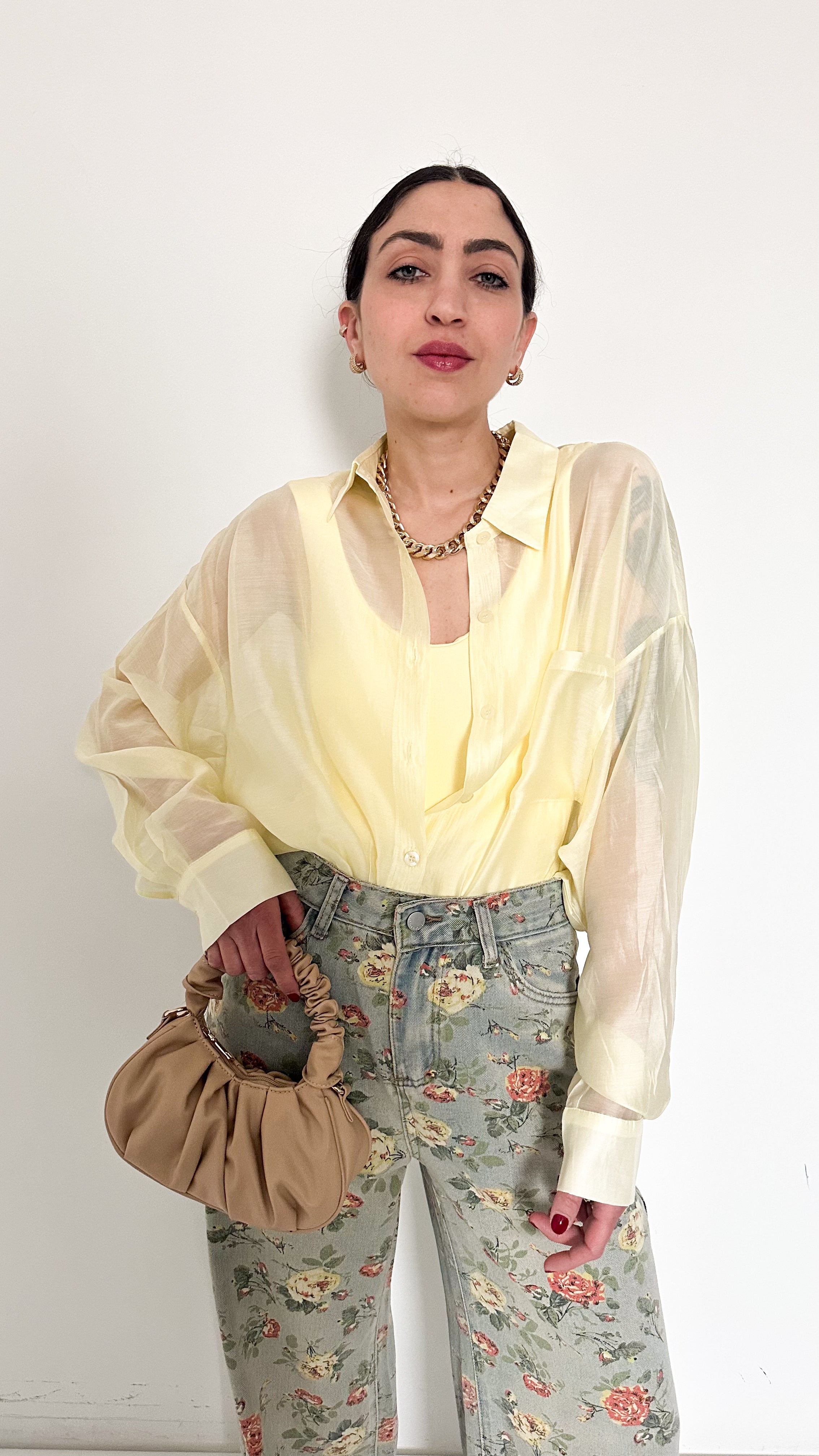 Camicia Velata Gialla