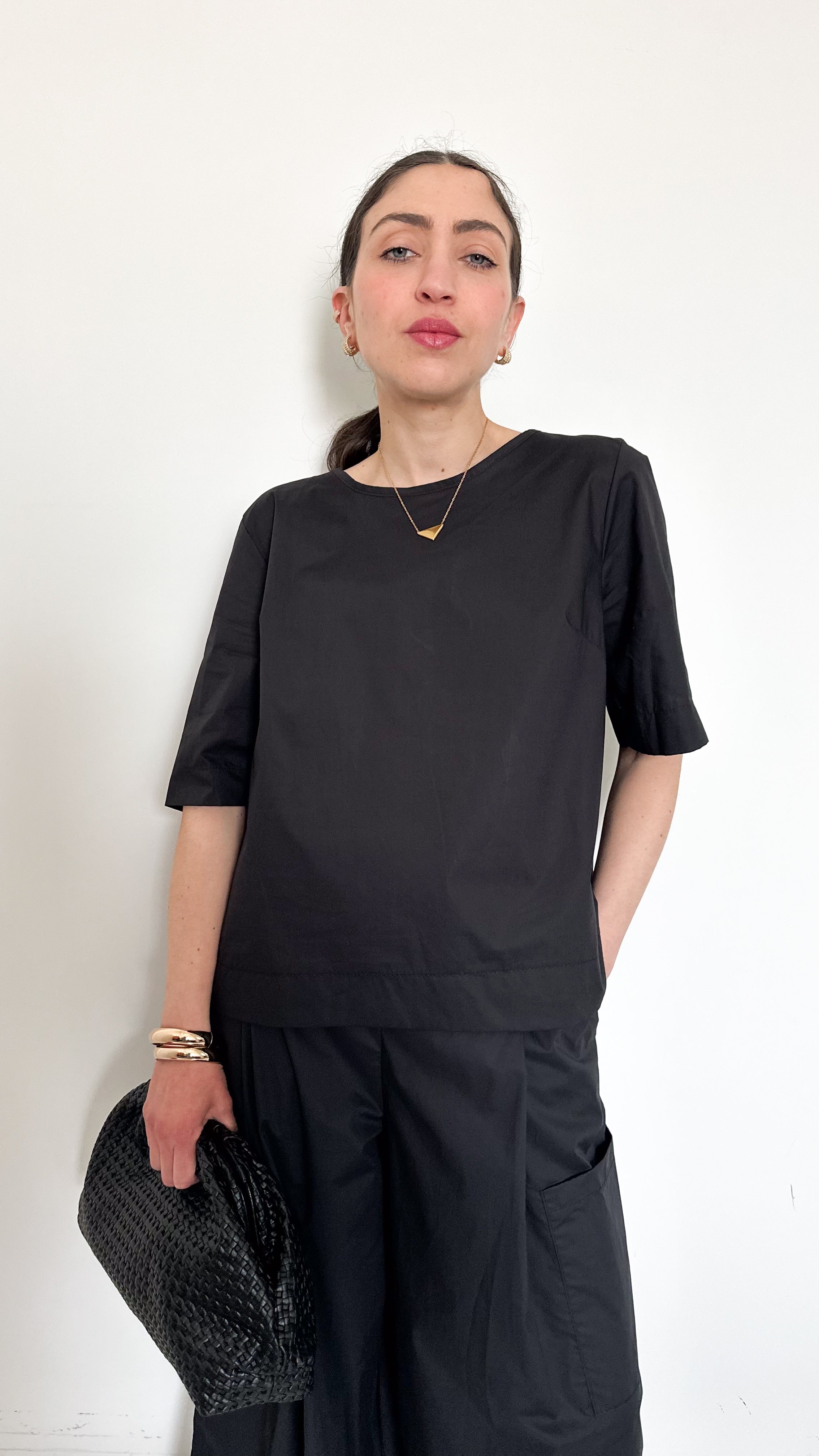 Coordinato Nero In Cotone