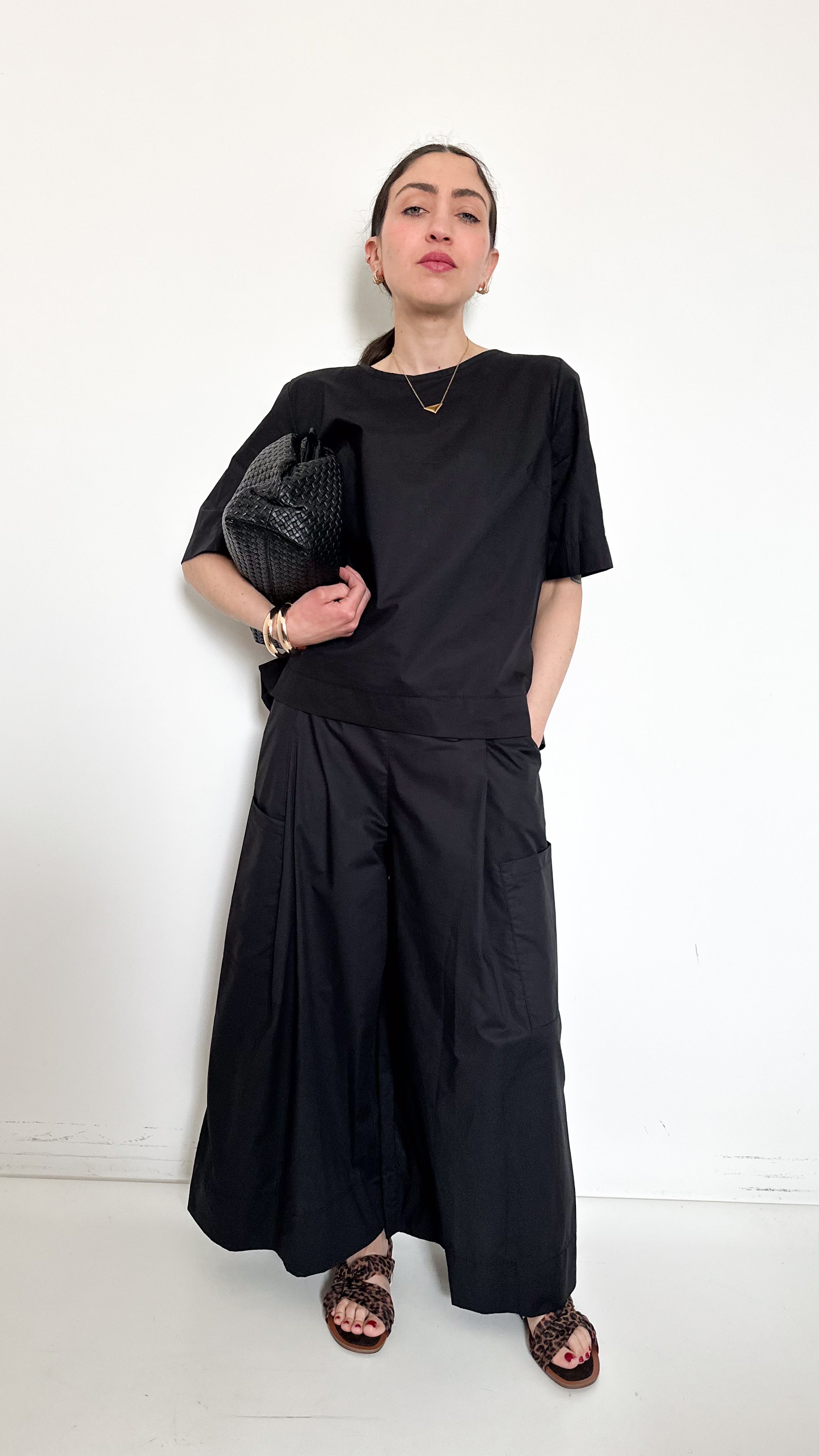 Coordinato Nero In Cotone