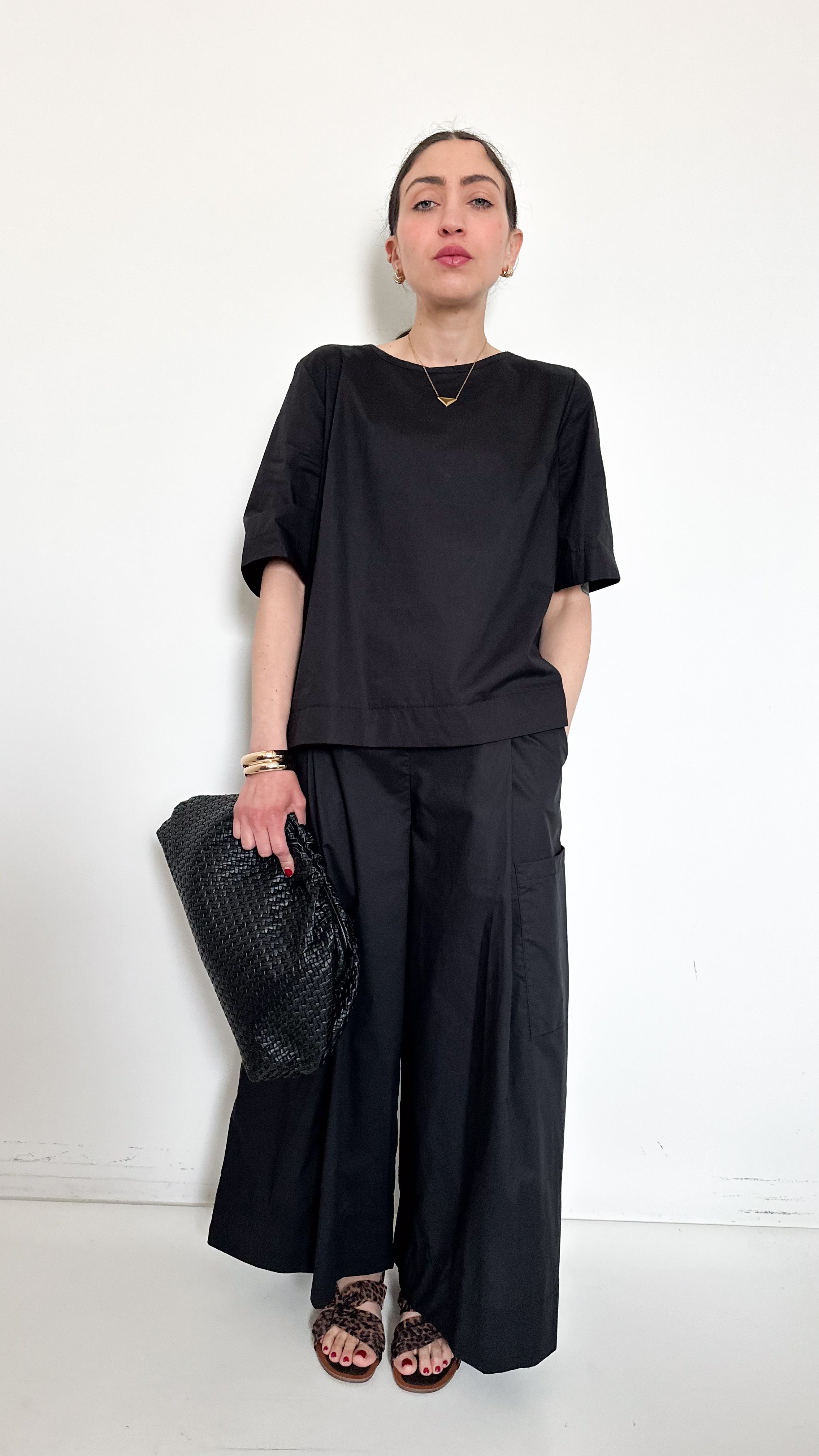 Coordinato Nero In Cotone