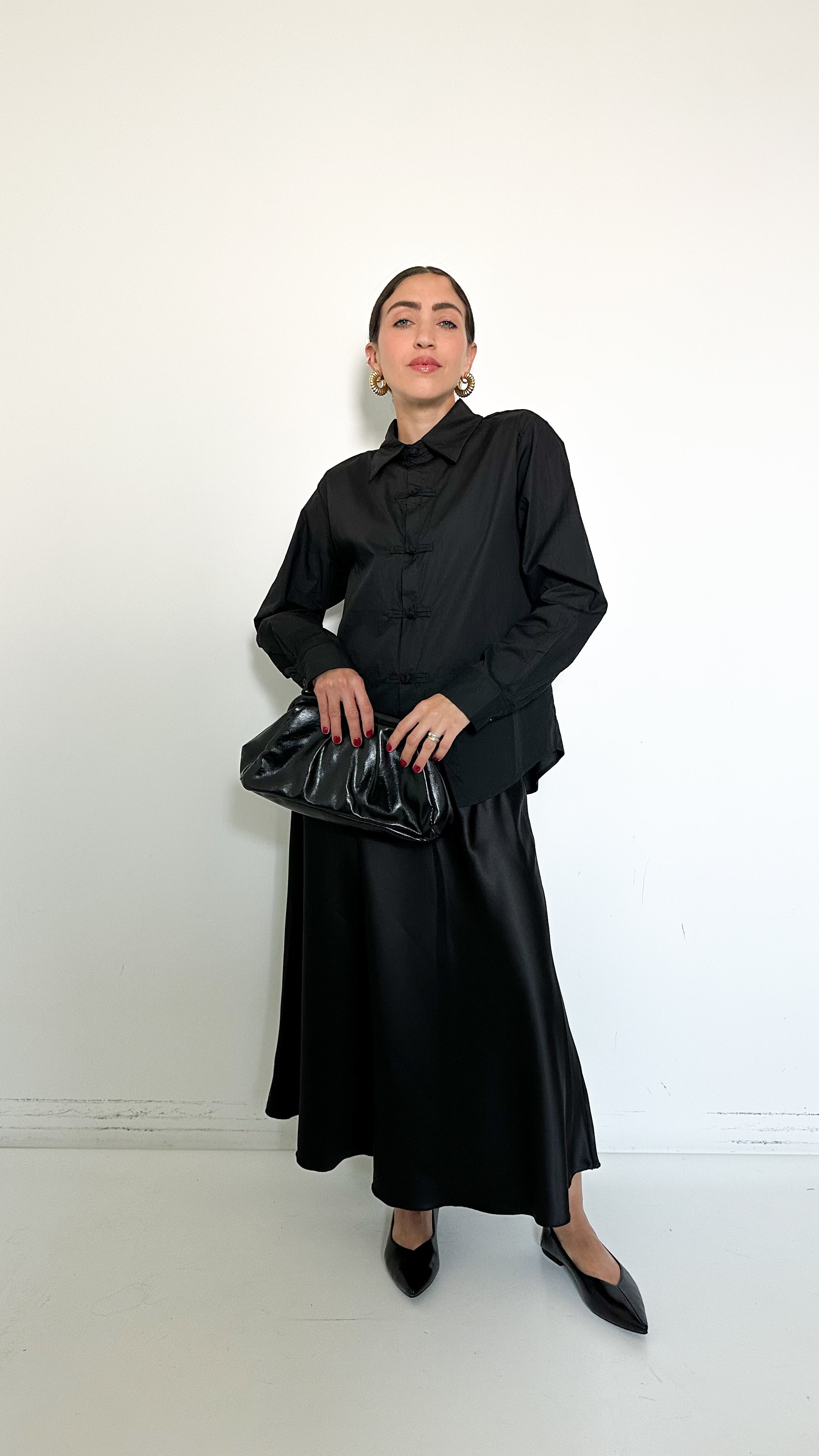 Gonna In Satin Nera