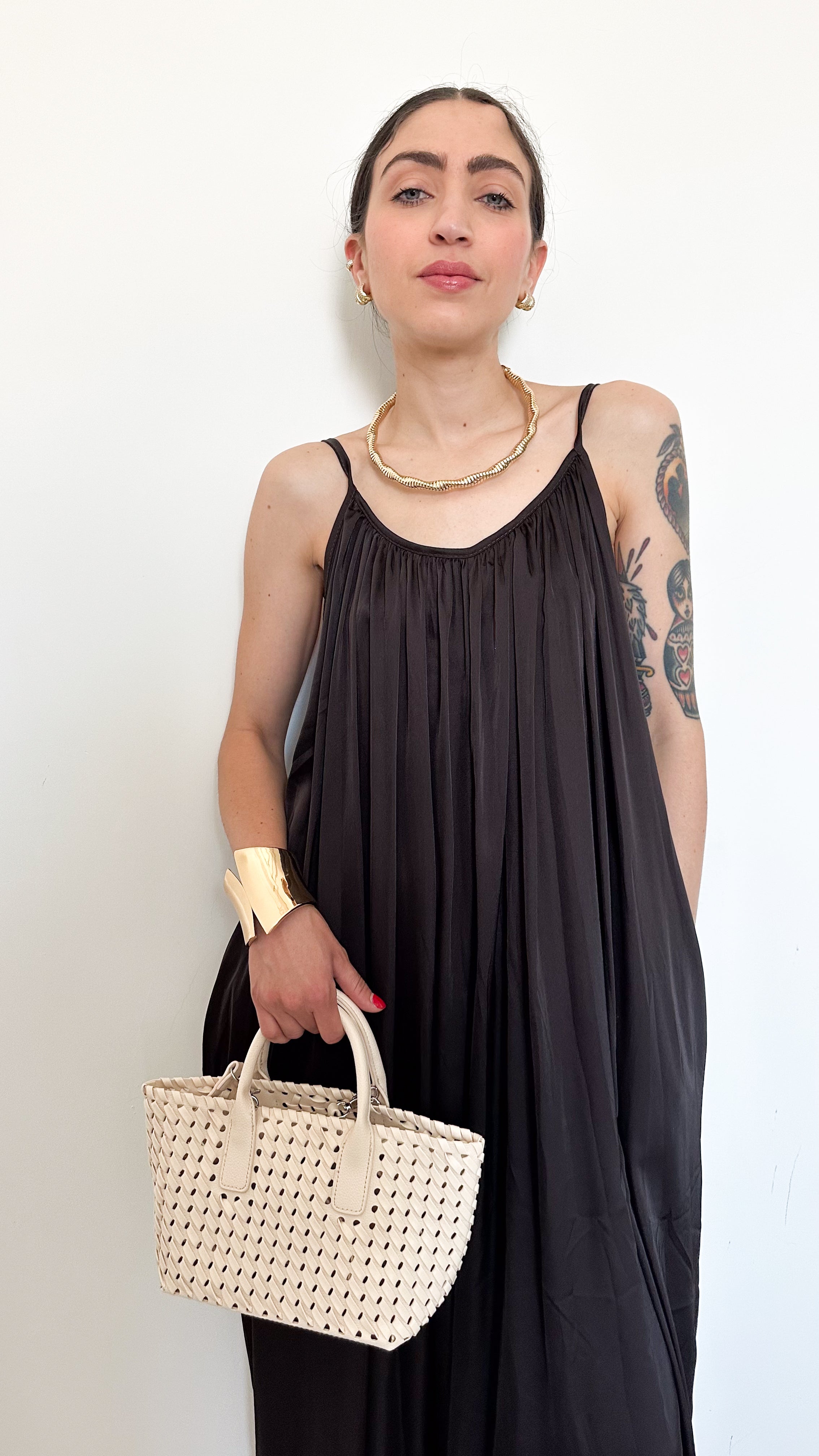 Tuta Marrone In Satin