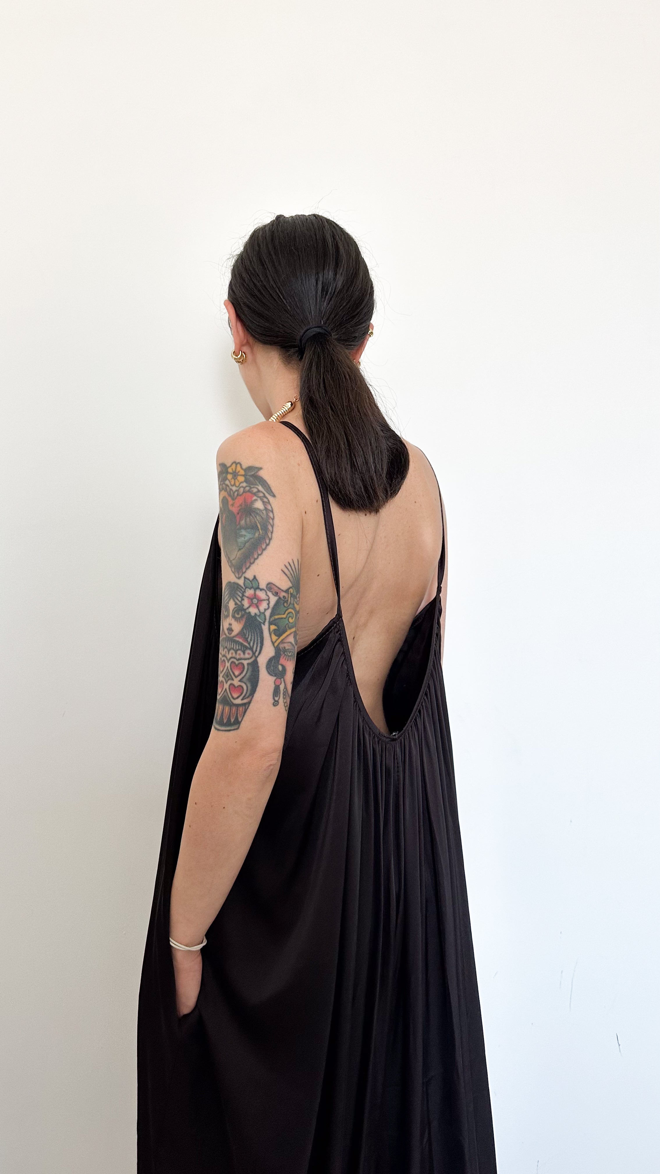 Tuta Marrone In Satin