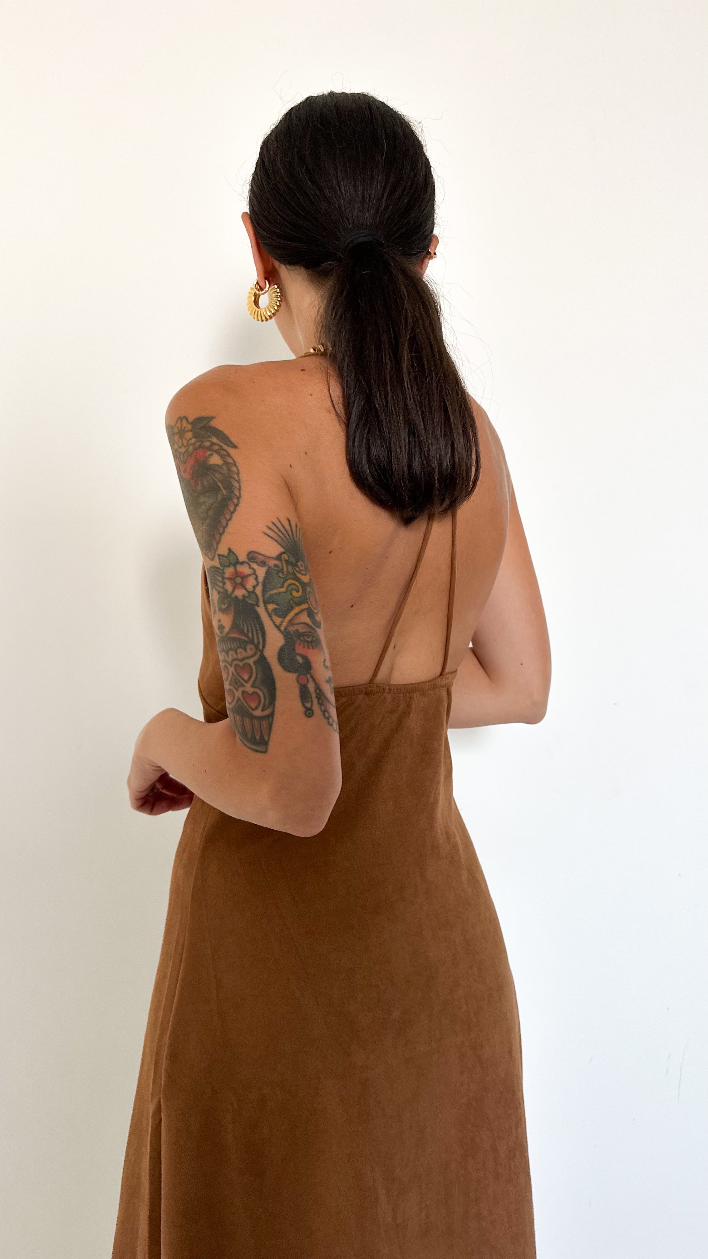 Vestito Effetto Scamosciato
