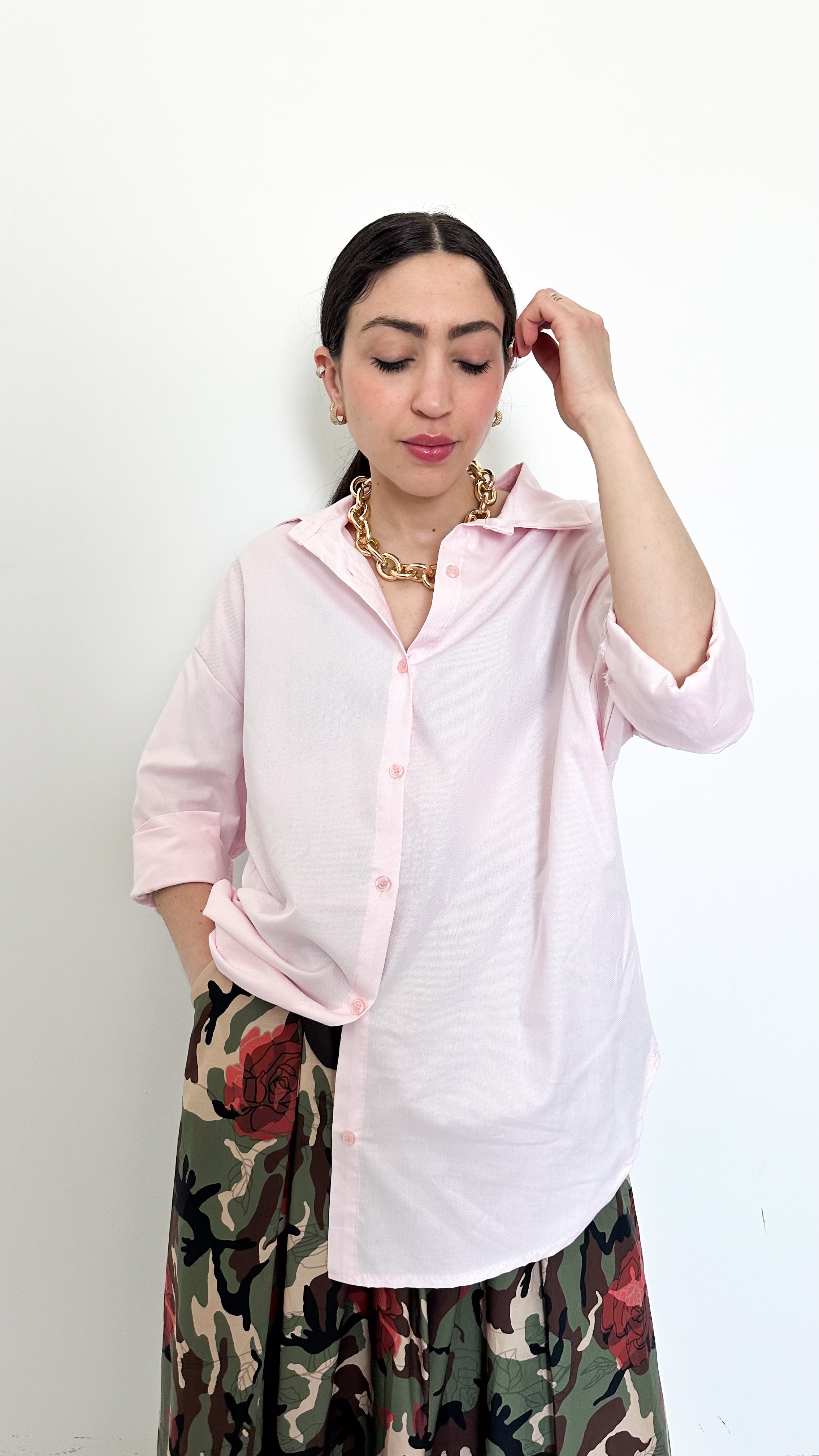 Camicia Over Rosa