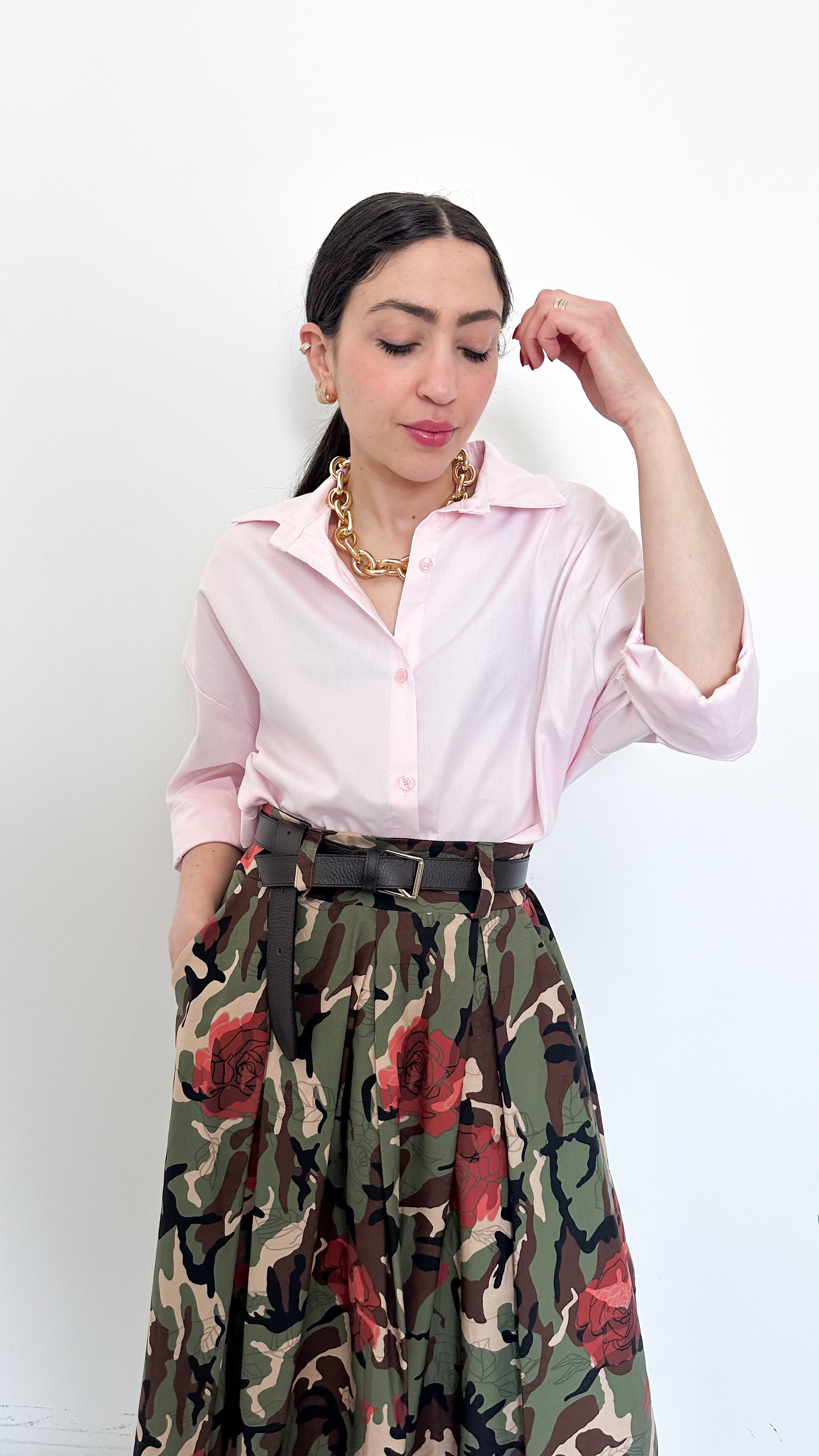 Camicia Over Rosa