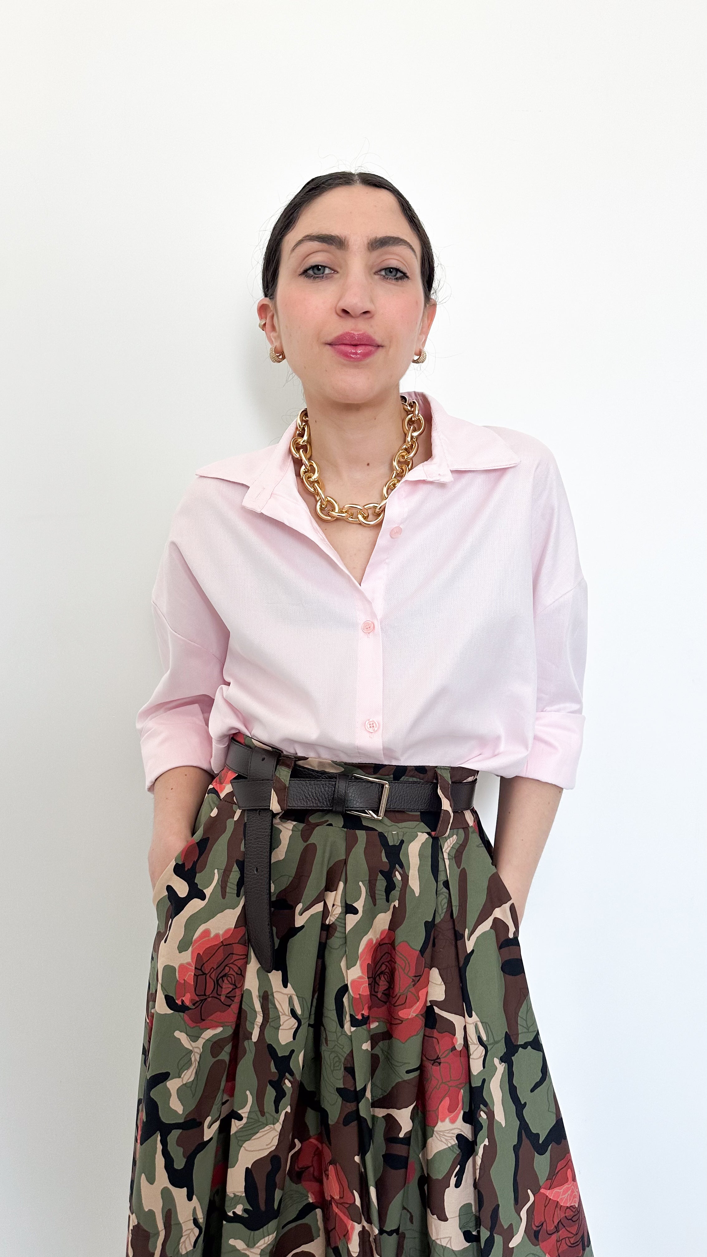 Camicia Over Rosa