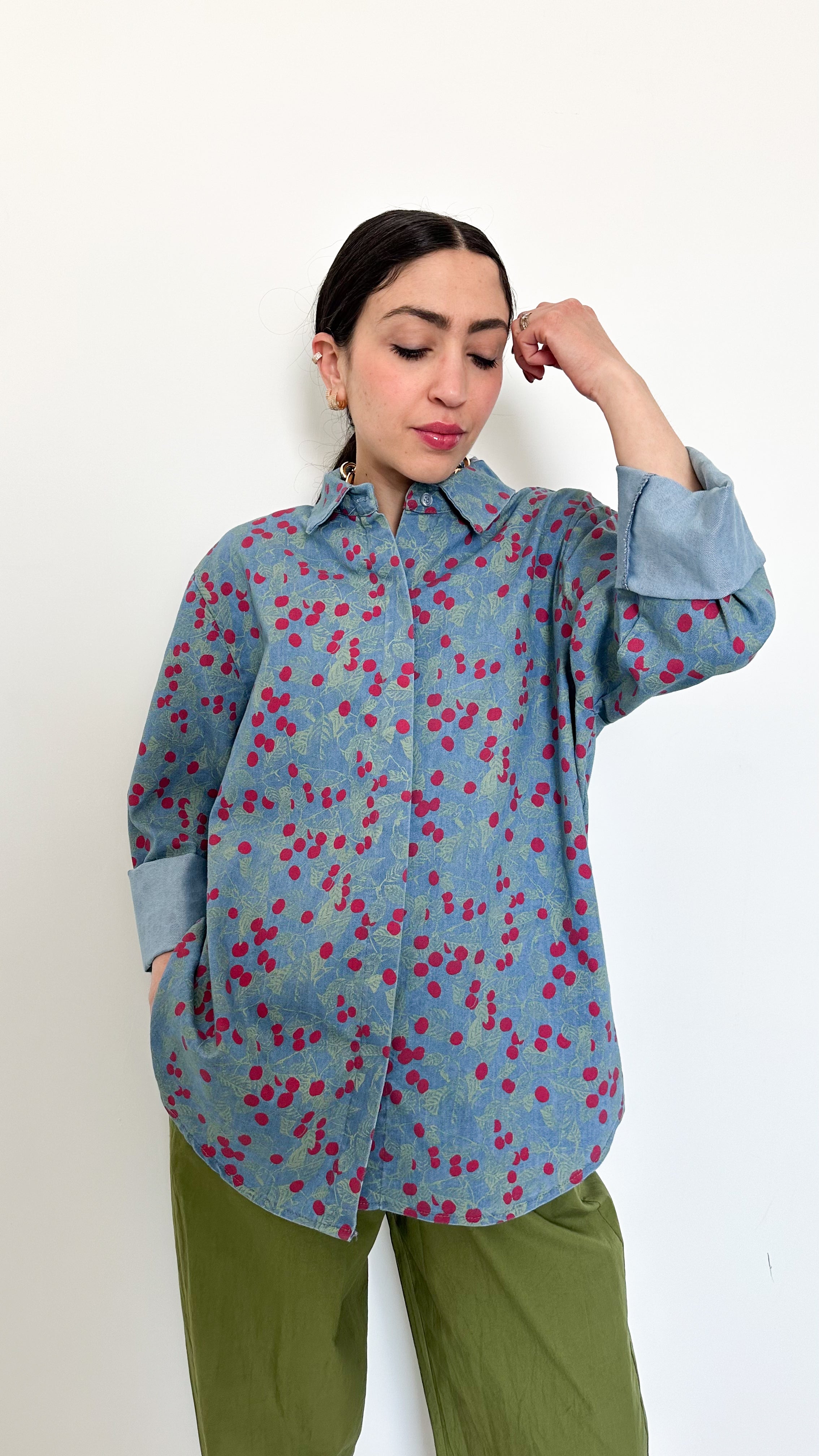 Camicia In Denim A Fantasia