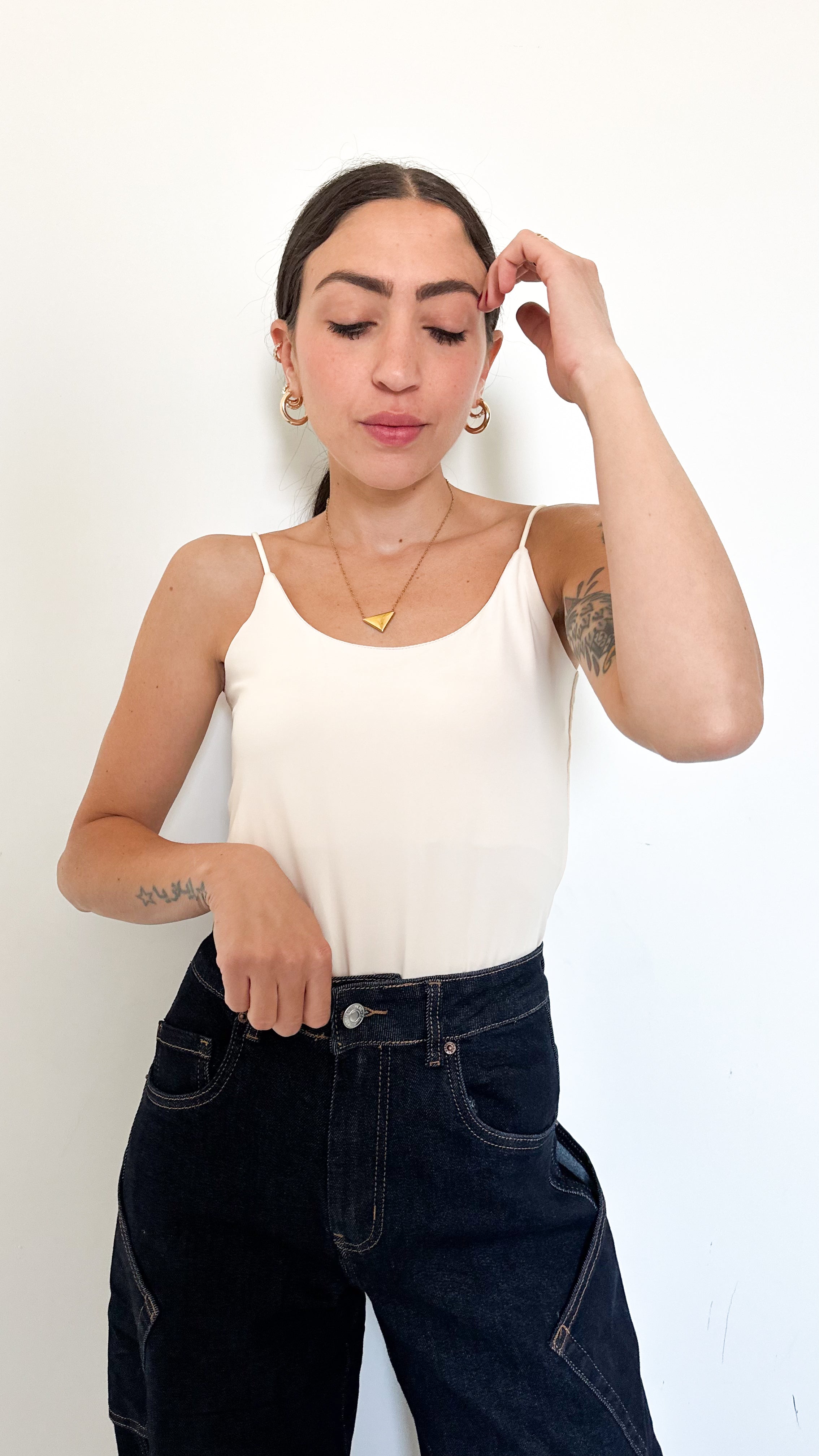Top Panna Con Spalline Sottili