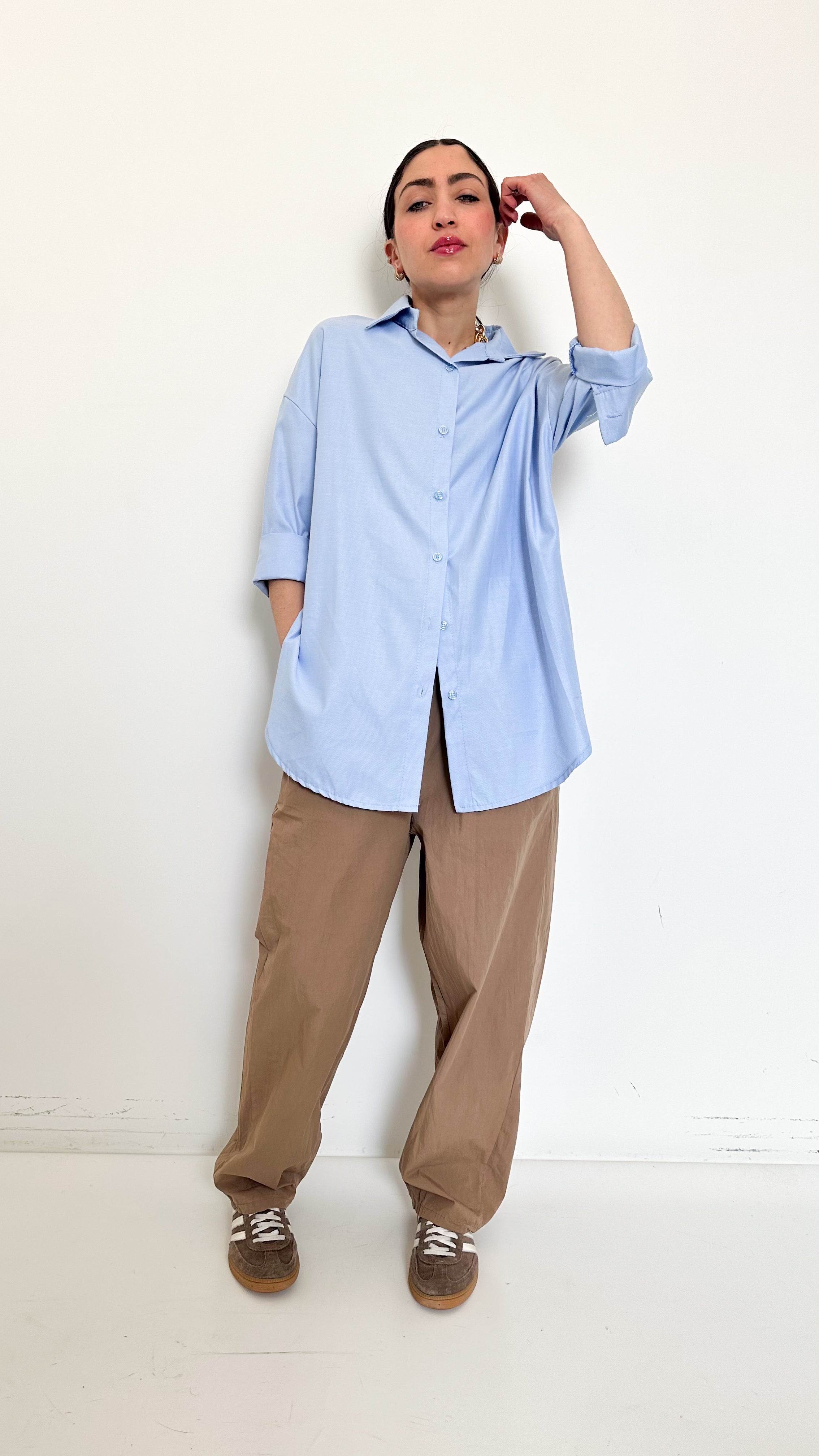 Camicia Over Celeste