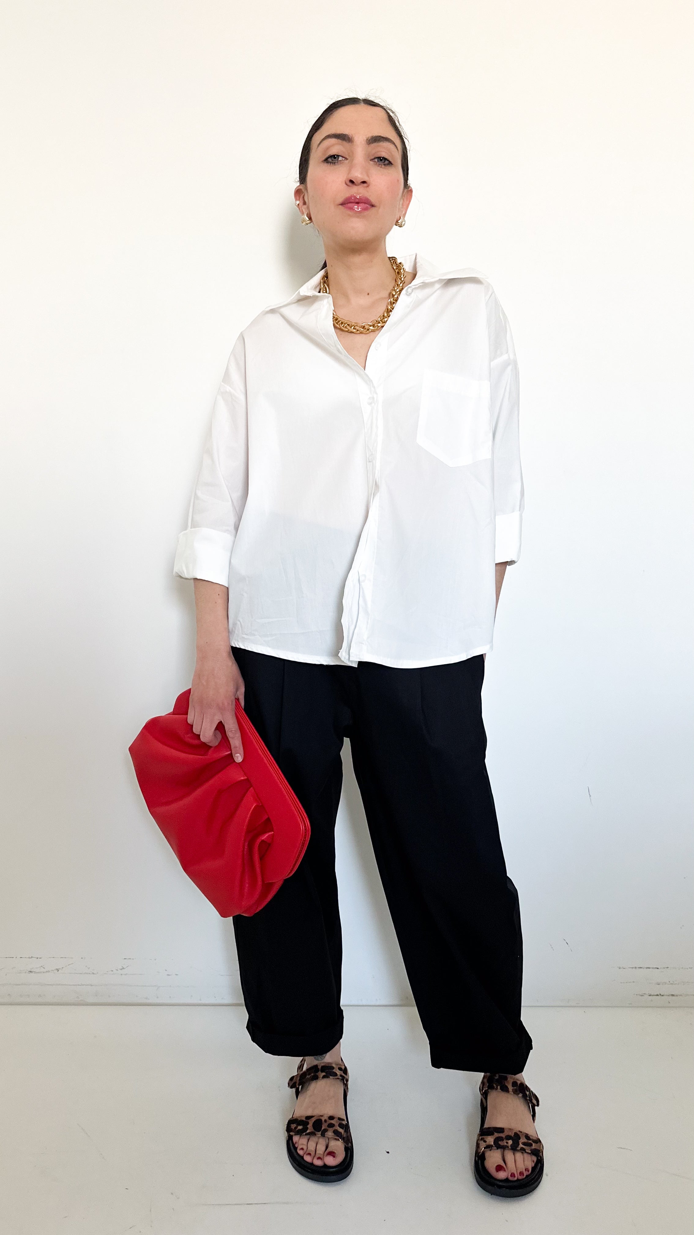 Pantaloni Ilaria In Cotone Neri