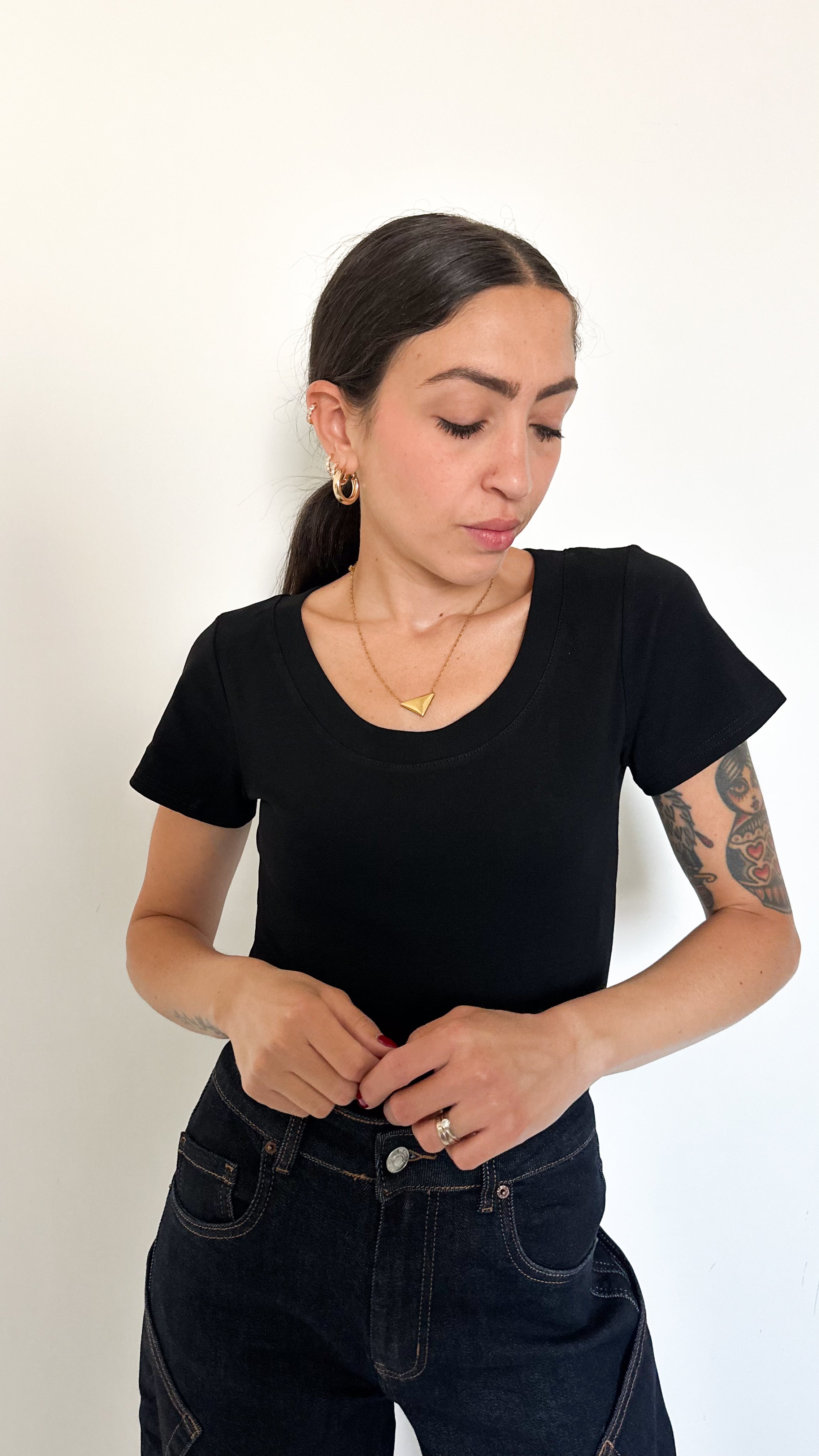 Maglietta Maniche Corte Nera