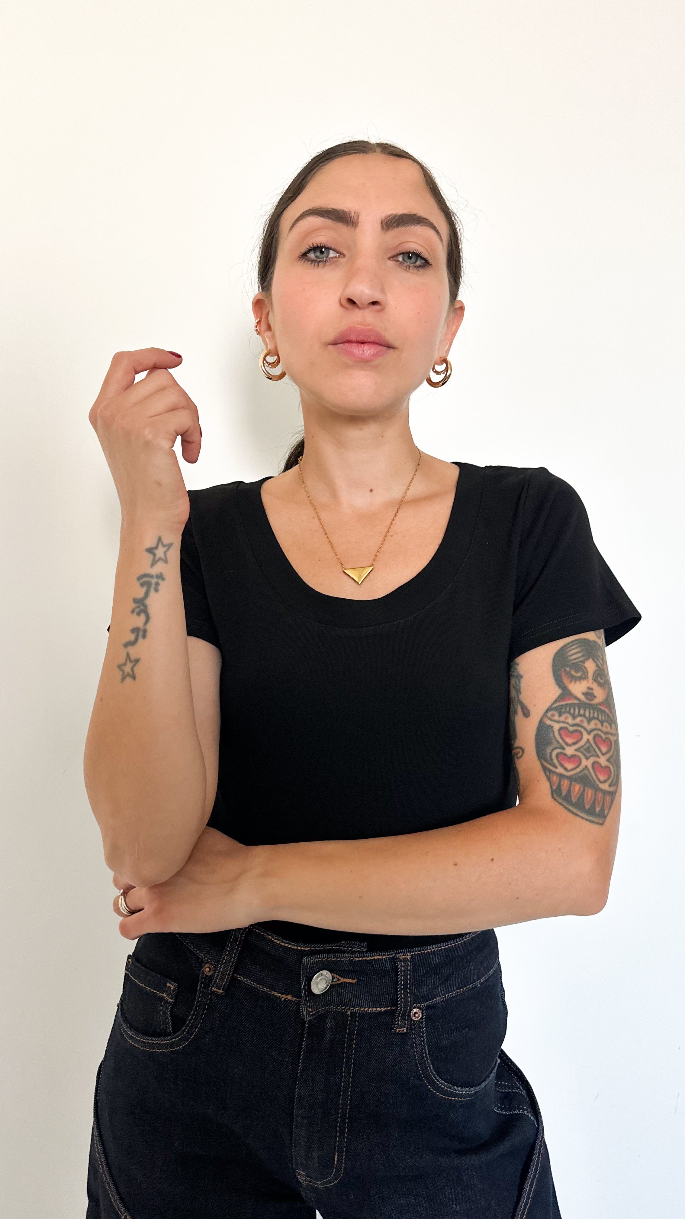 Maglietta Maniche Corte Nera