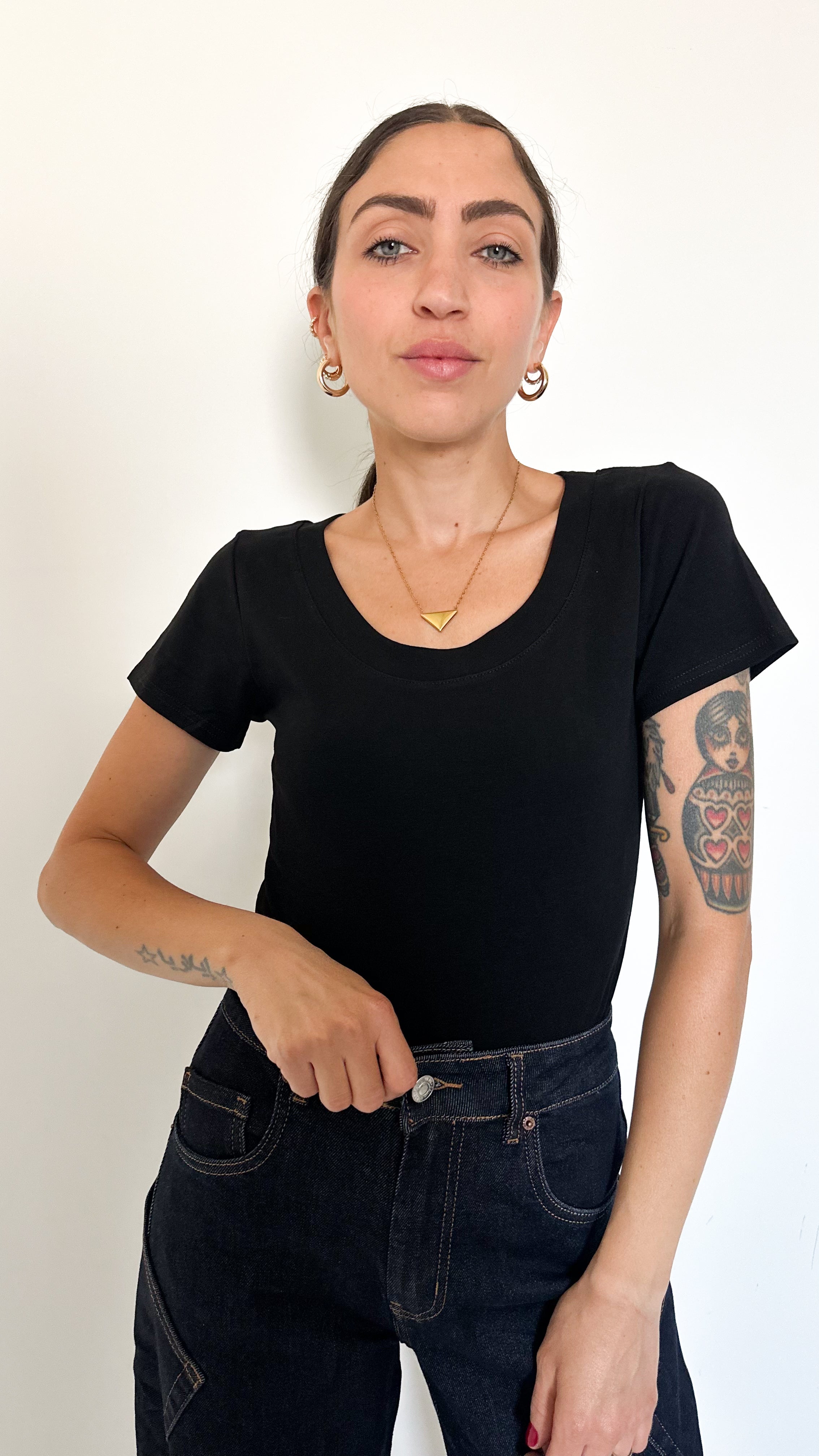 Maglietta Maniche Corte Nera