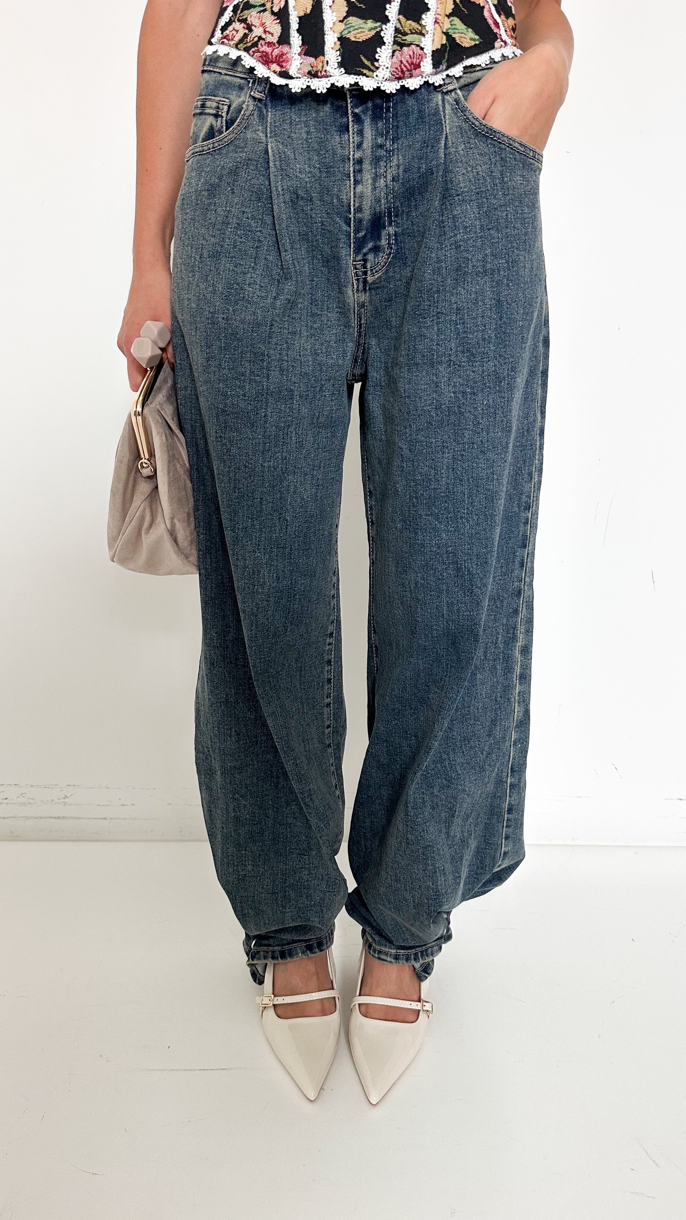 Jeans Wide Leg Barrel