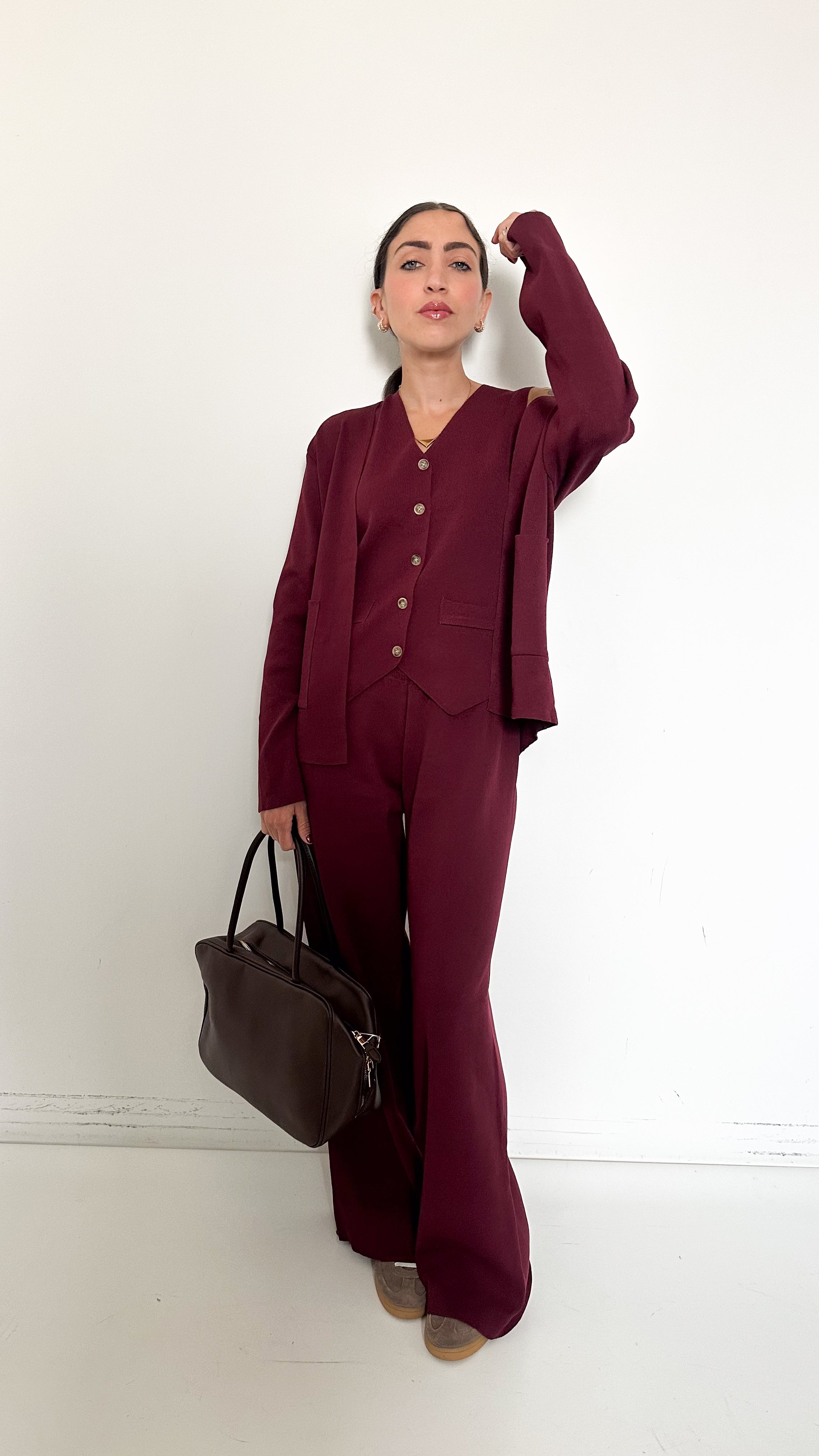 Coordinato Tre Pezzi Bordeaux