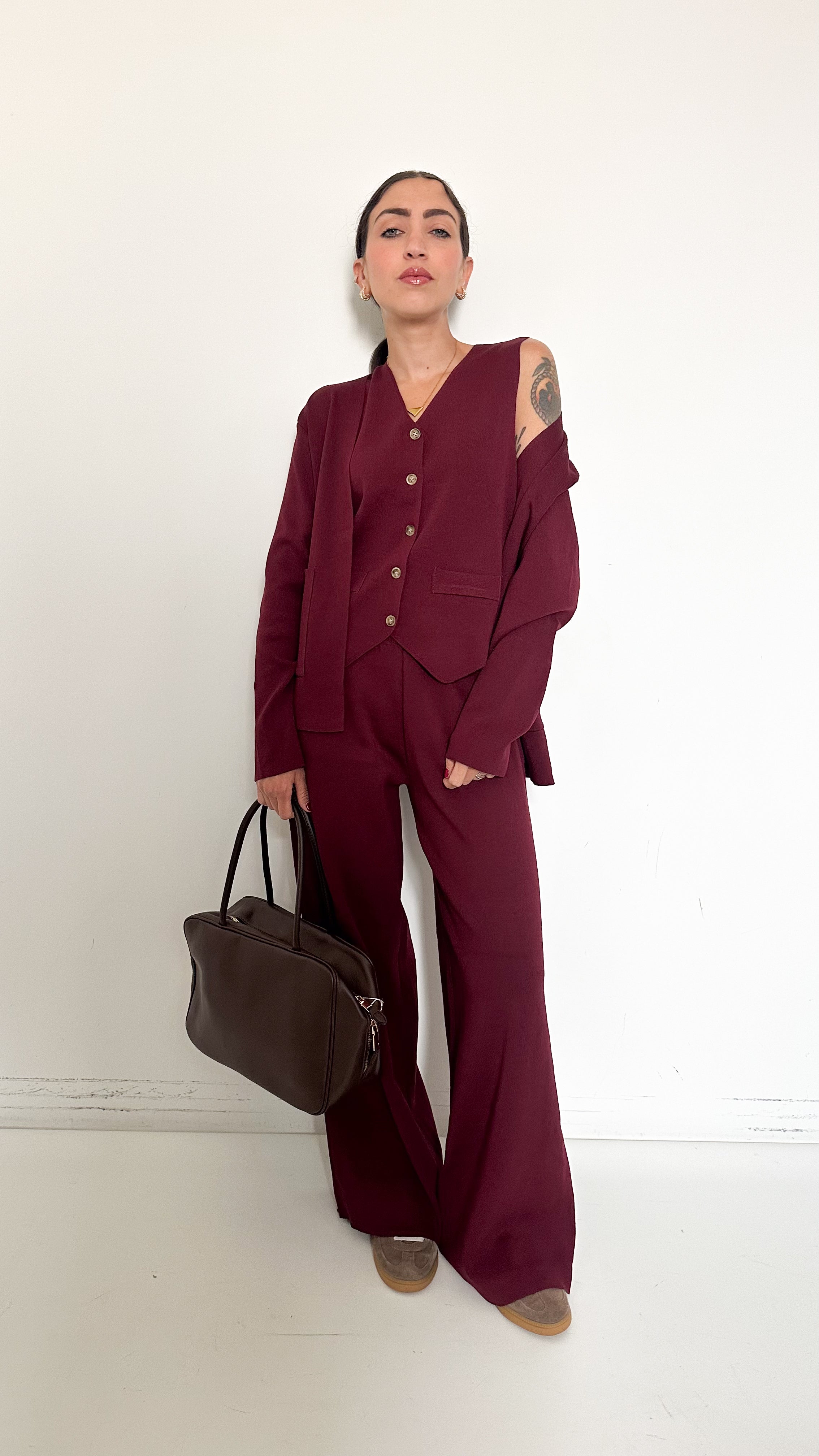Coordinato Tre Pezzi Bordeaux