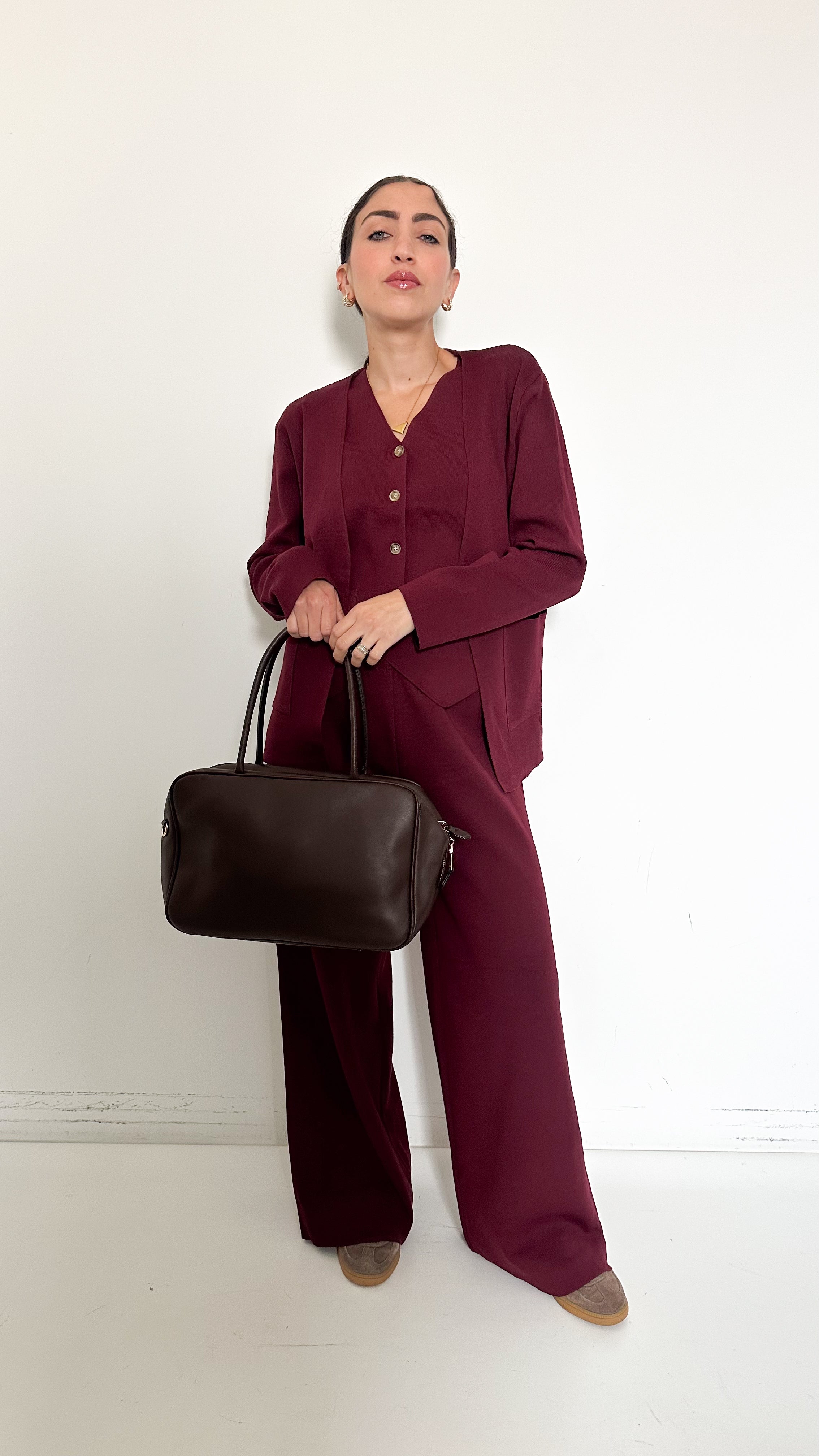 Coordinato Tre Pezzi Bordeaux