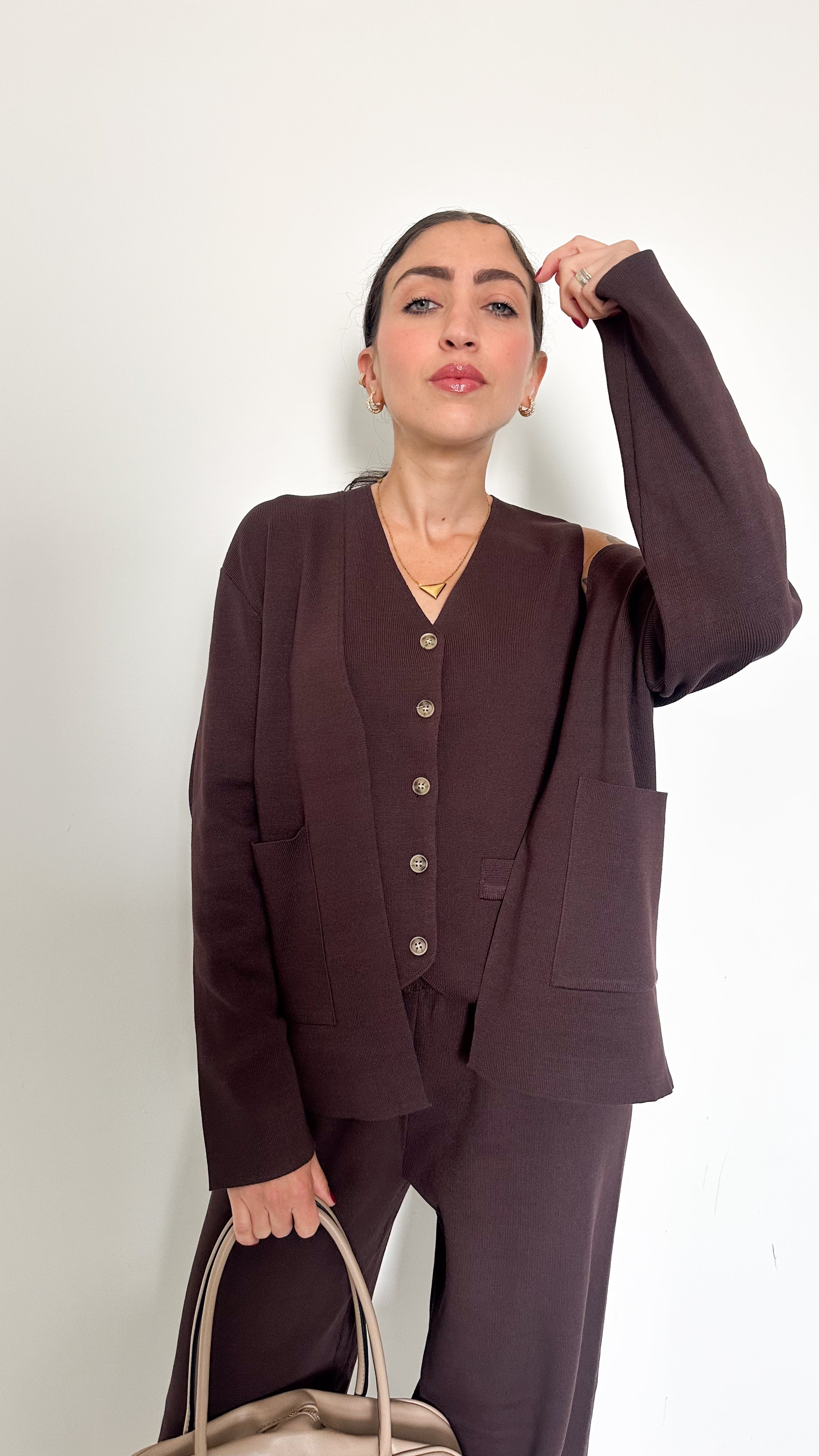 Coordinato Tre Pezzi Marrone