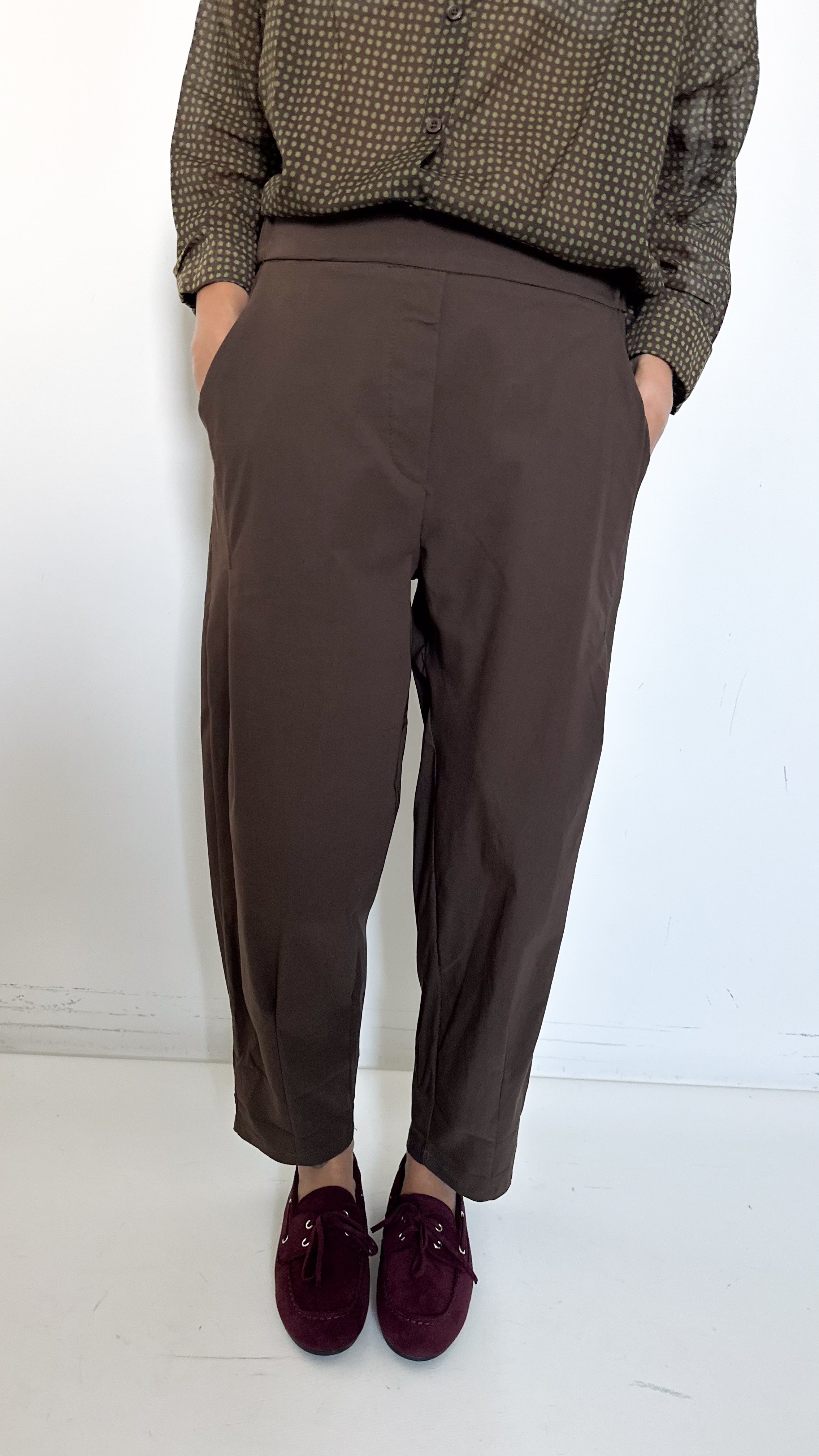 Pantaloni Balloon Marroni