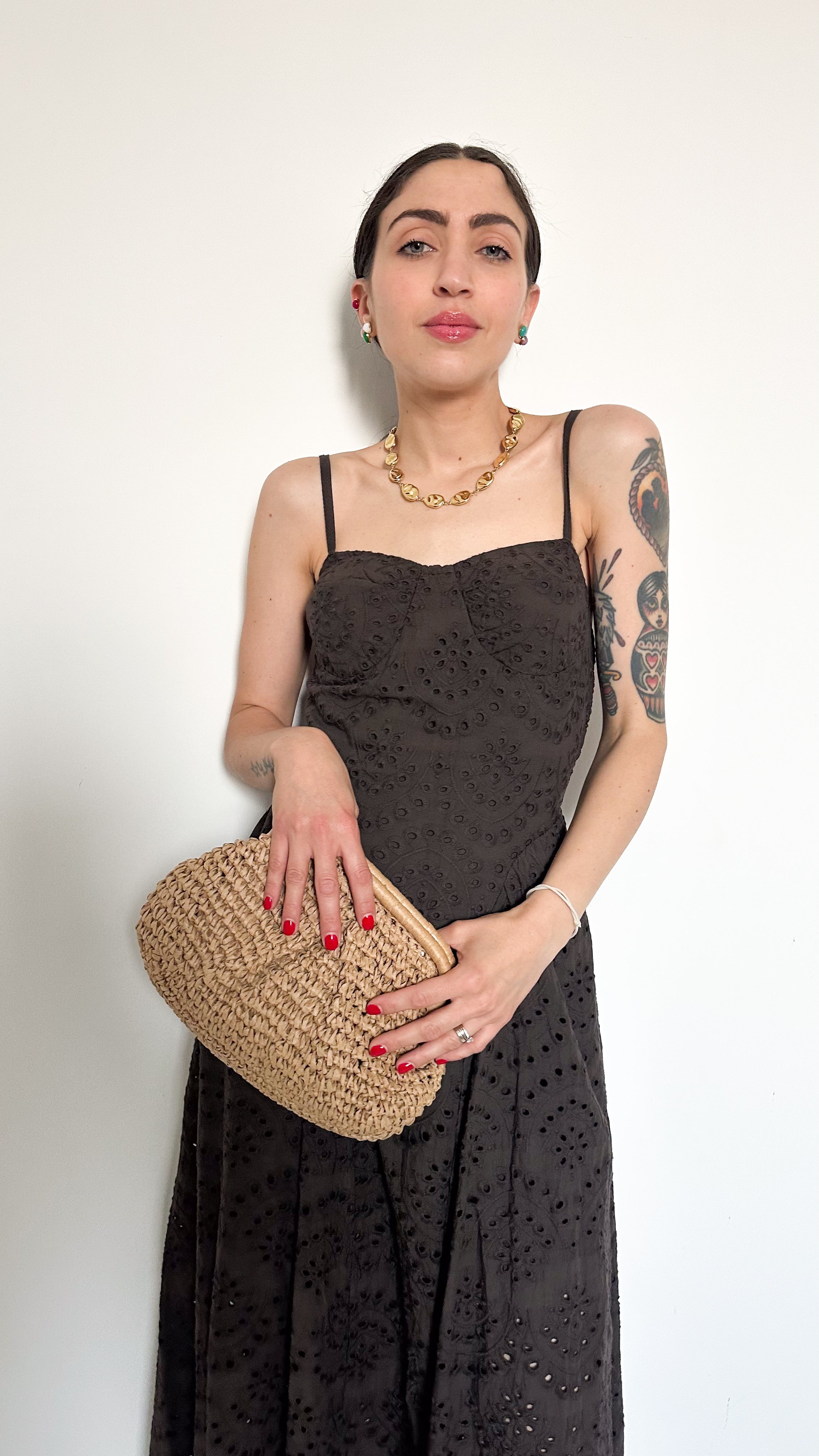 Vestito Marrone In Cotone