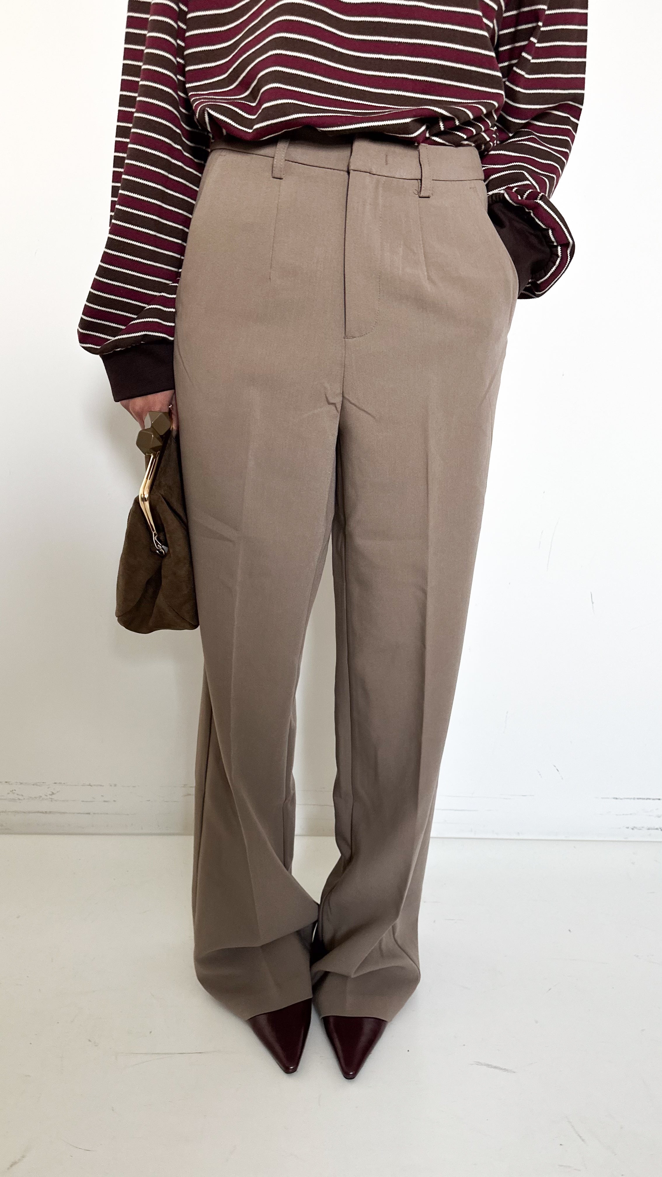 Pantaloni Palazzo Taupe