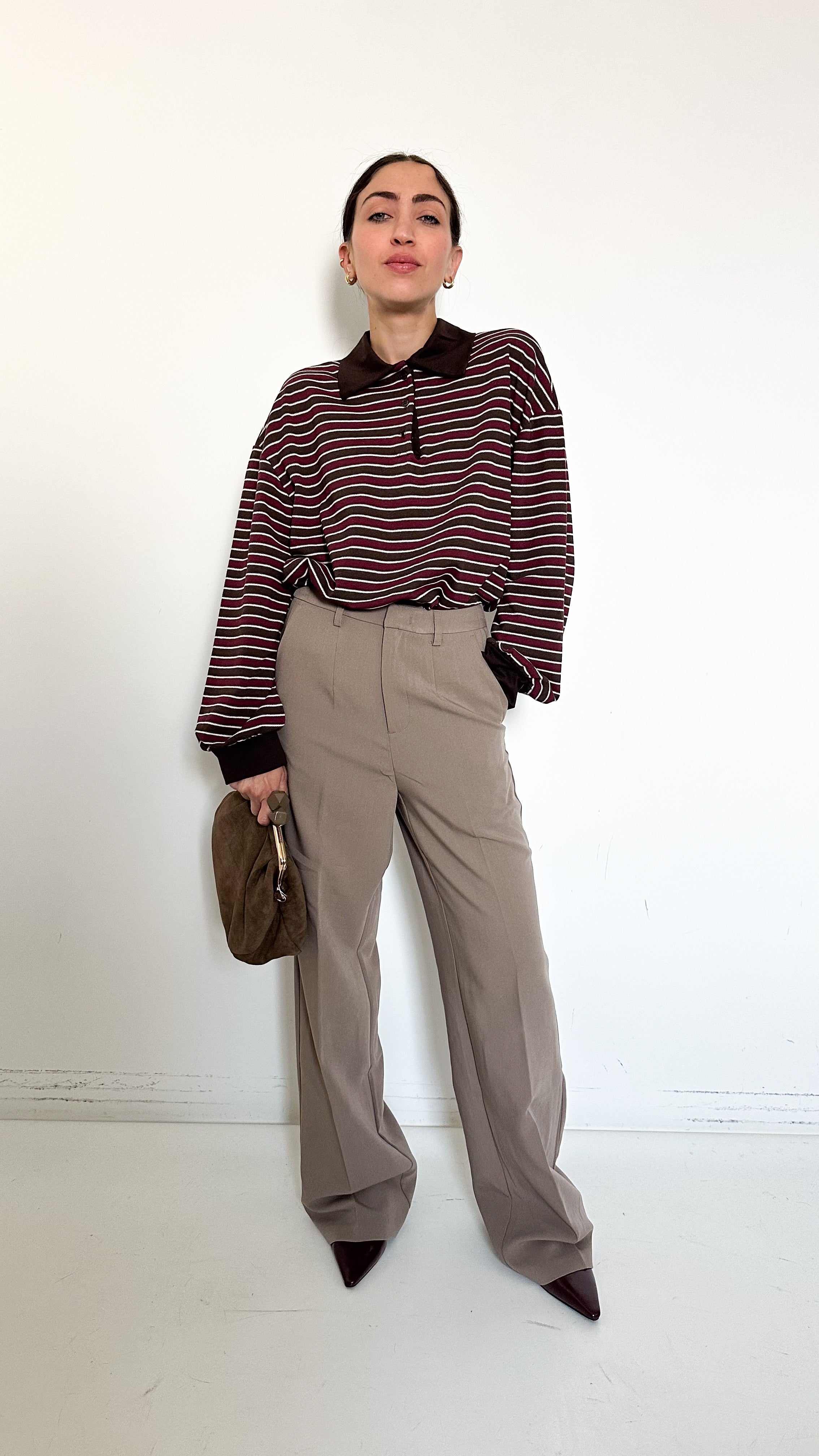 Pantaloni Palazzo Taupe