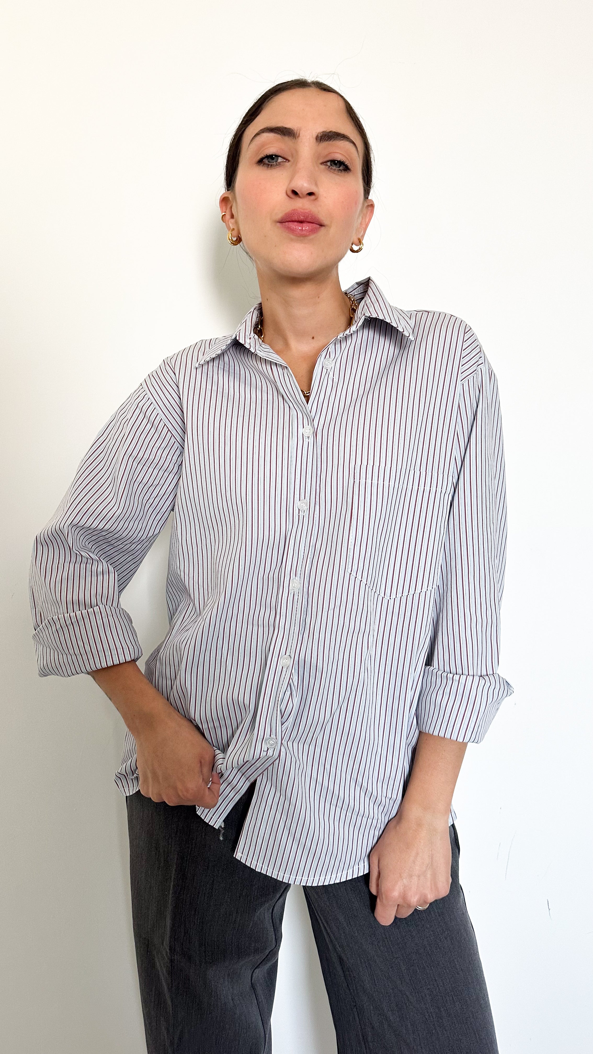 Camicia In Cotone A Righe