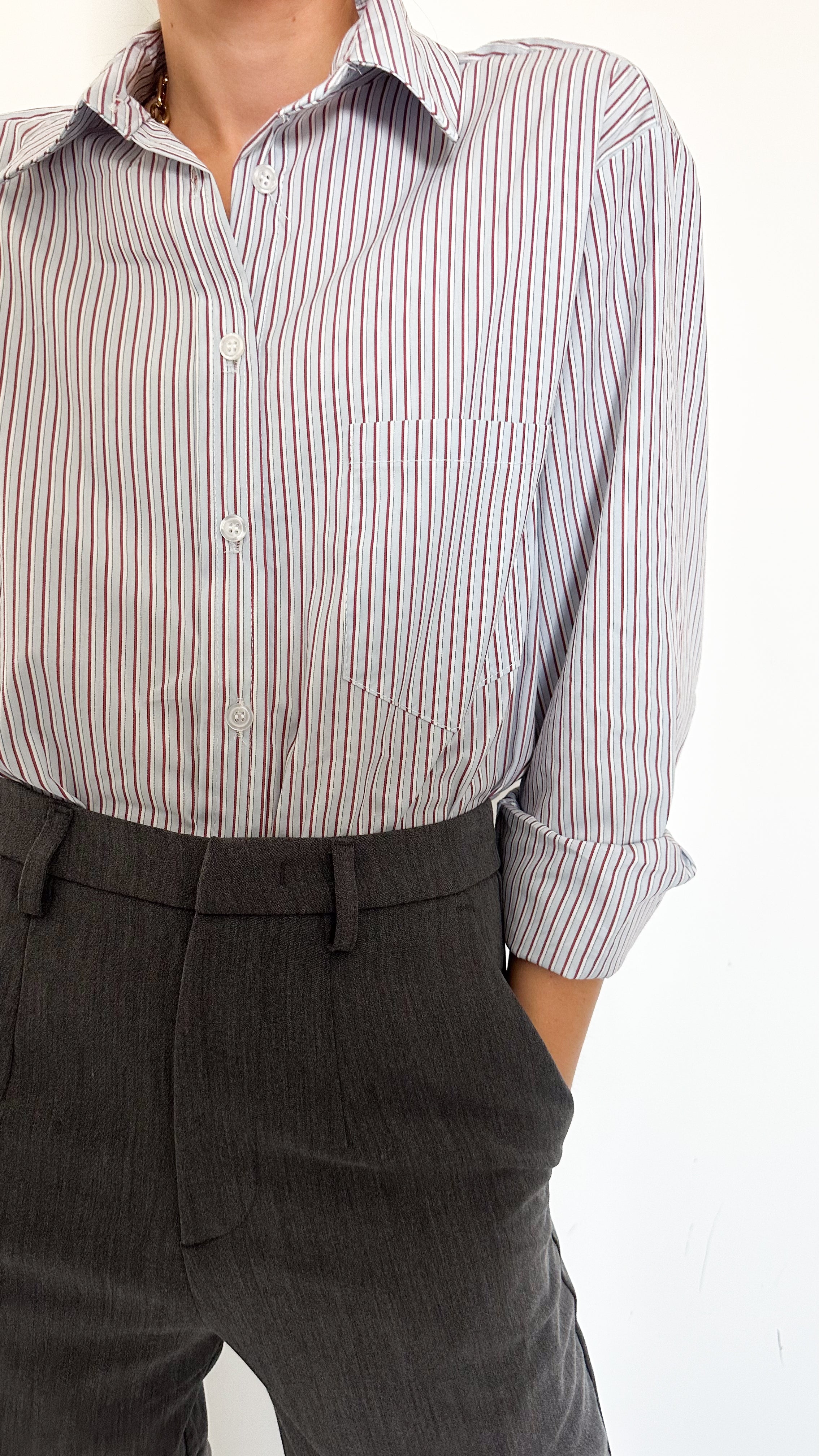Camicia In Cotone A Righe