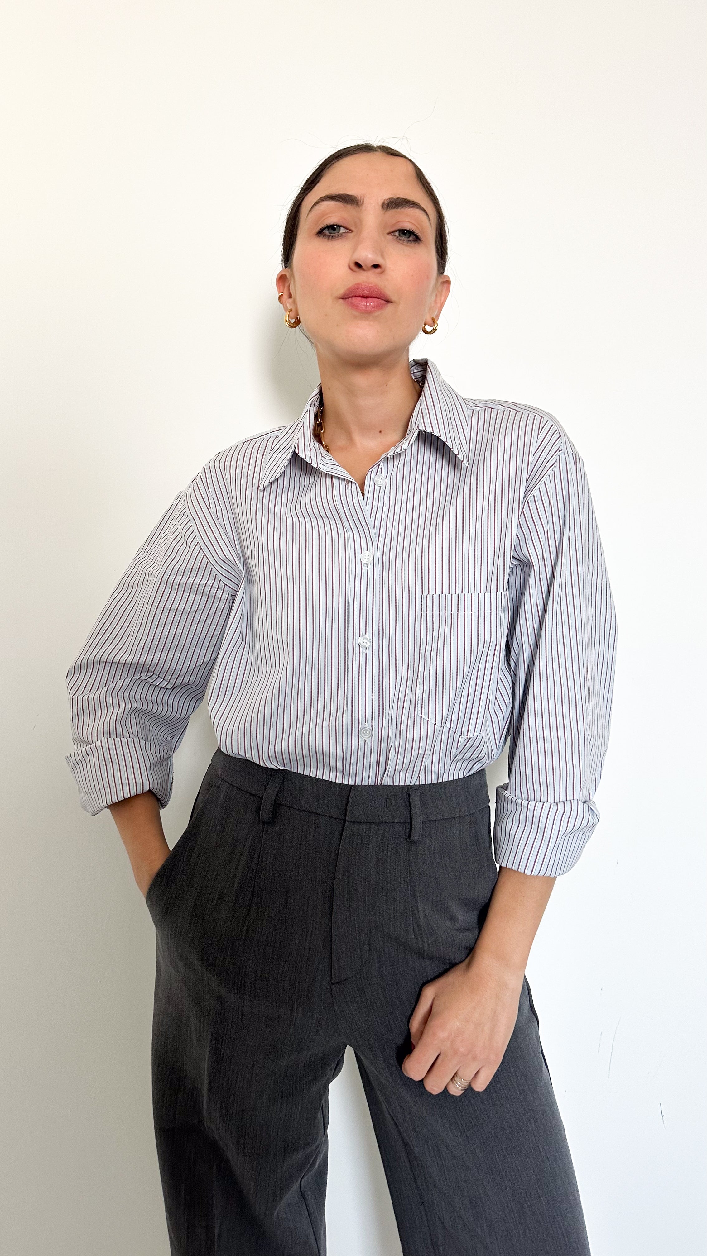 Camicia In Cotone A Righe