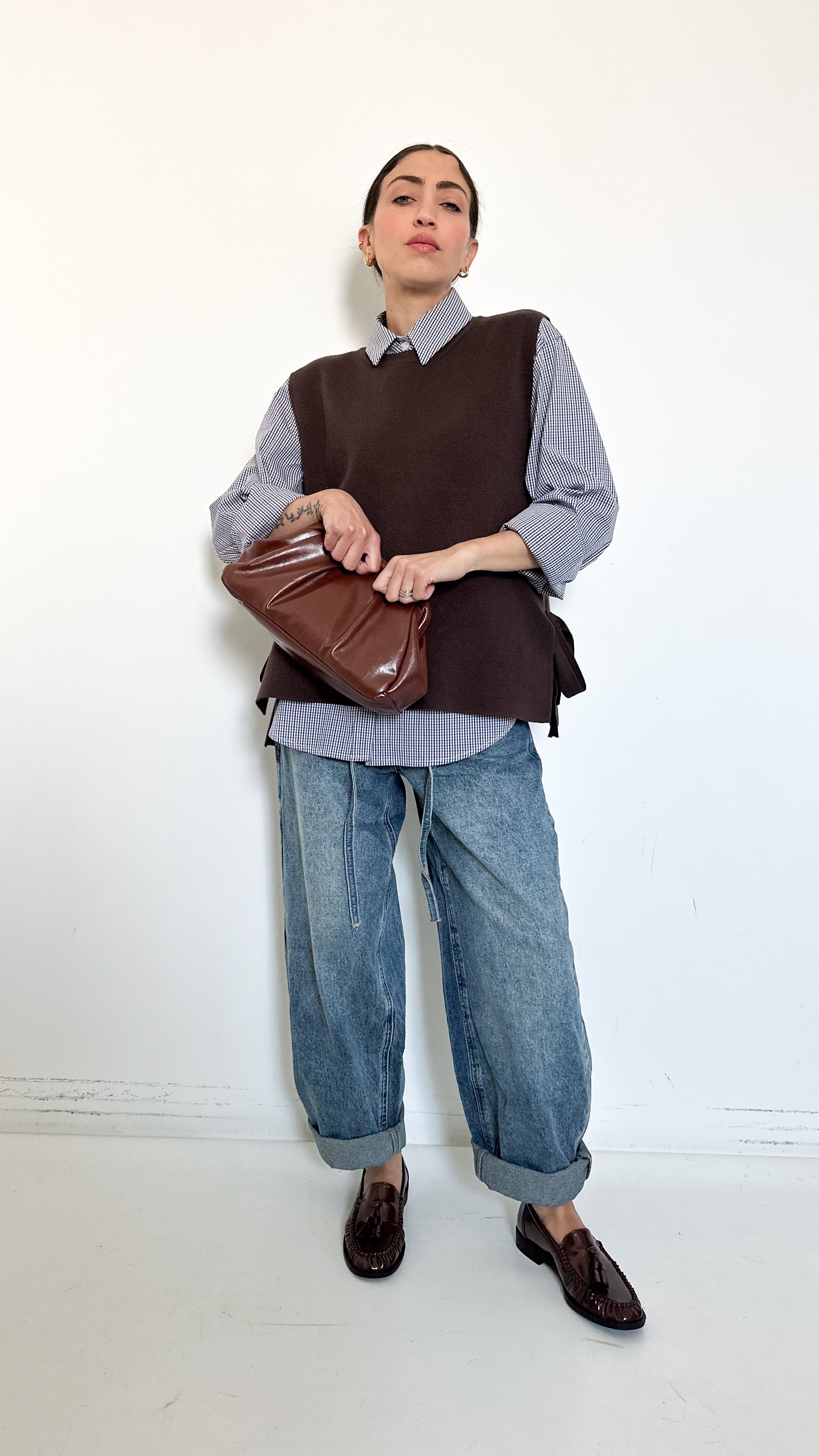 Jeans Mom Fit Con Lacci