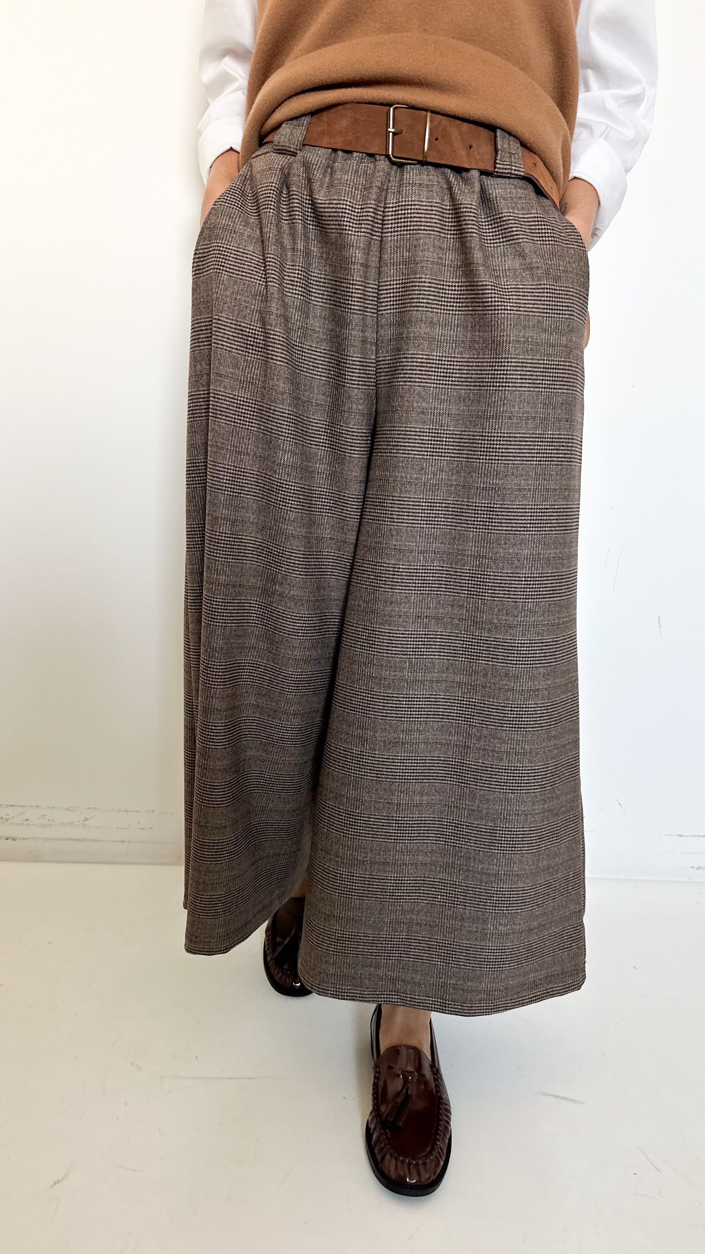 Pantaloni Culotte A Quadri