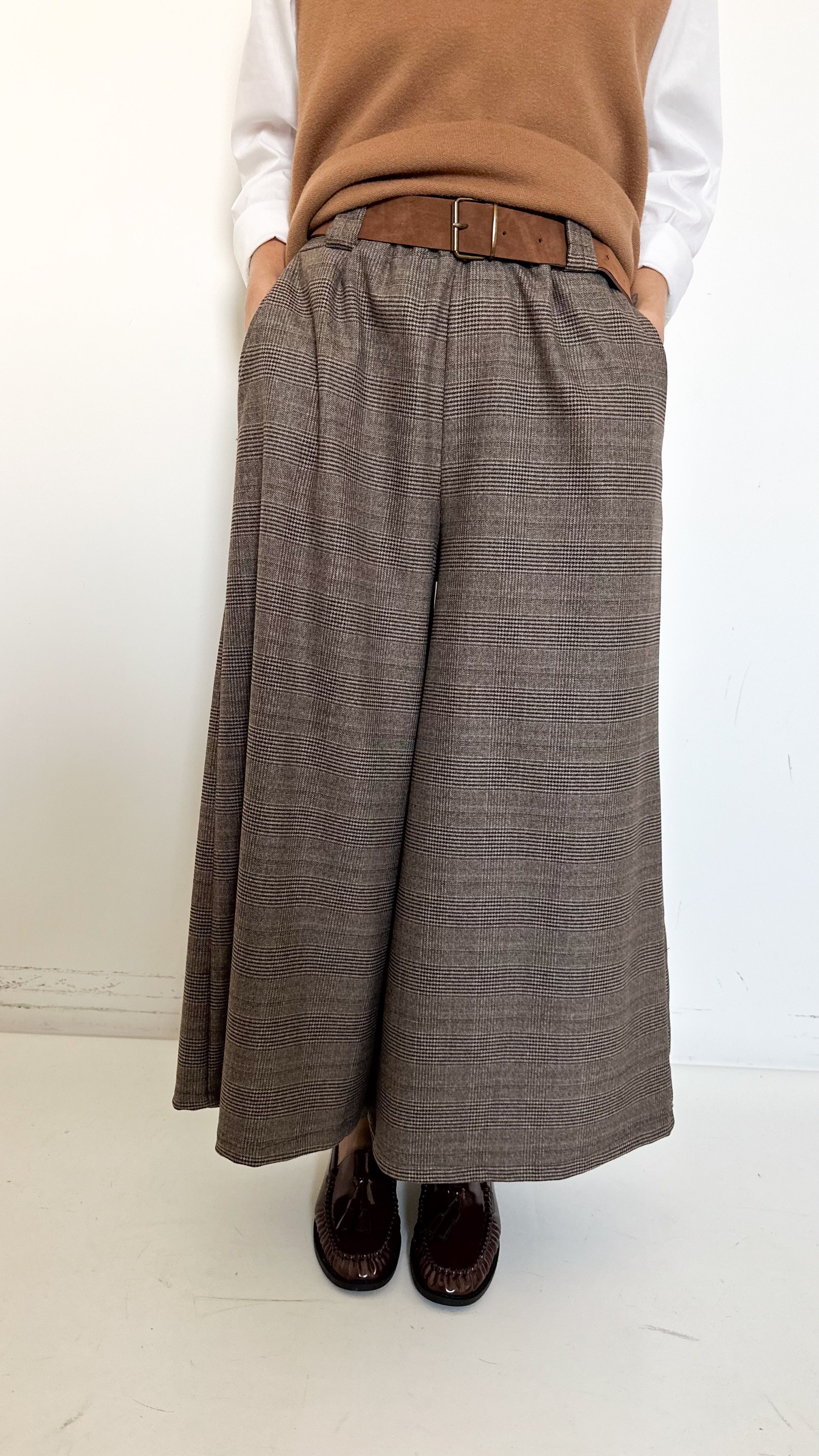 Pantaloni Culotte A Quadri
