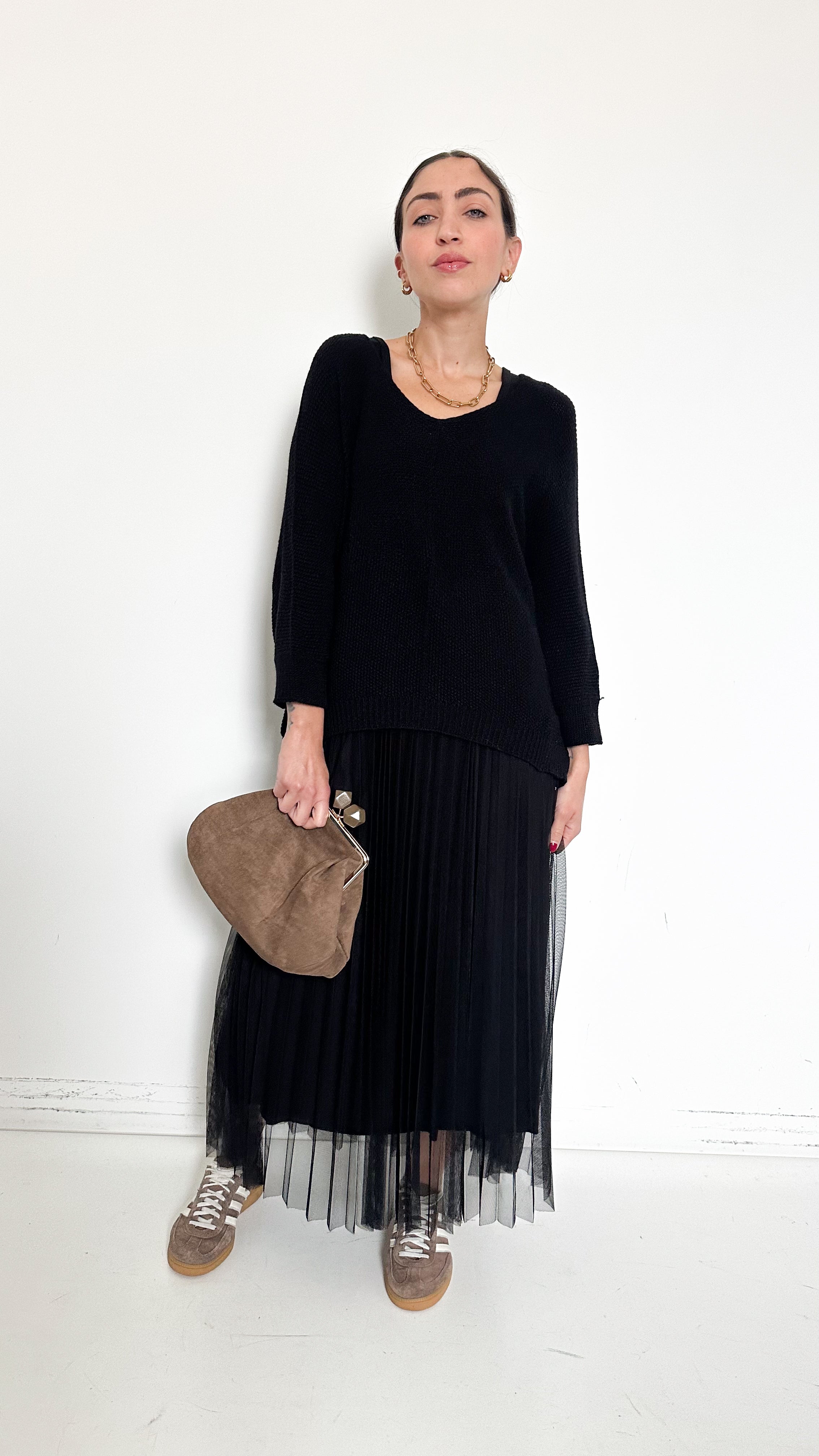 Set Vestito + Pull Nero