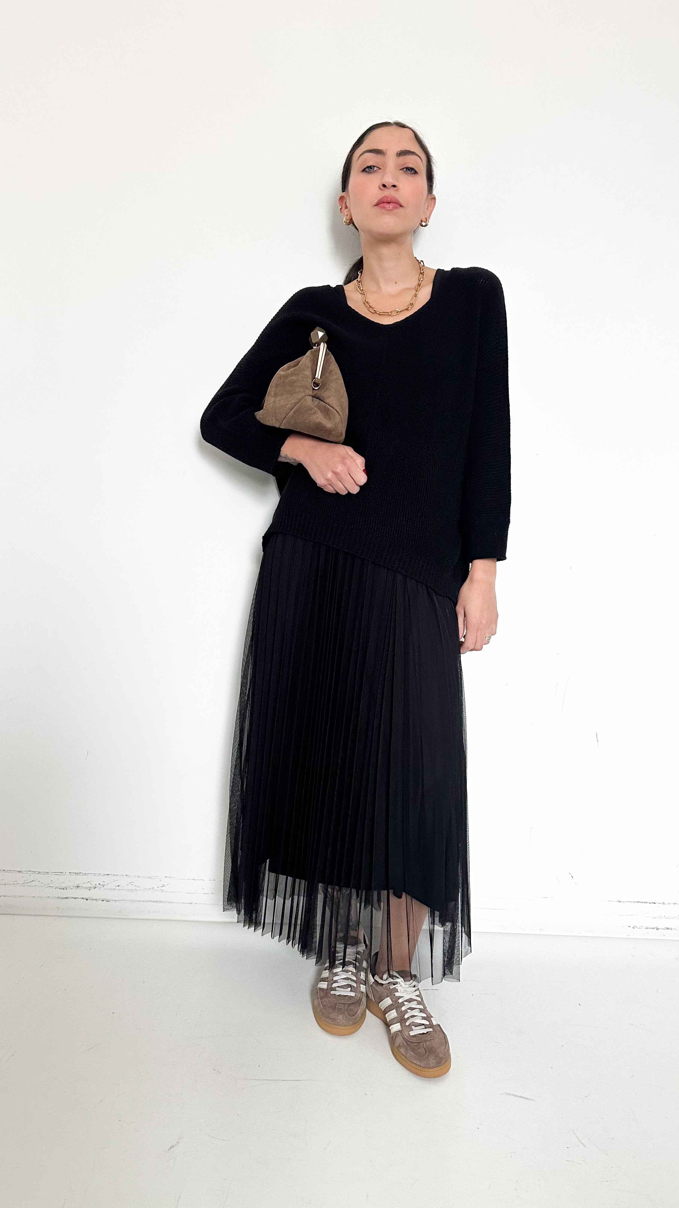 Set Vestito + Pull Nero