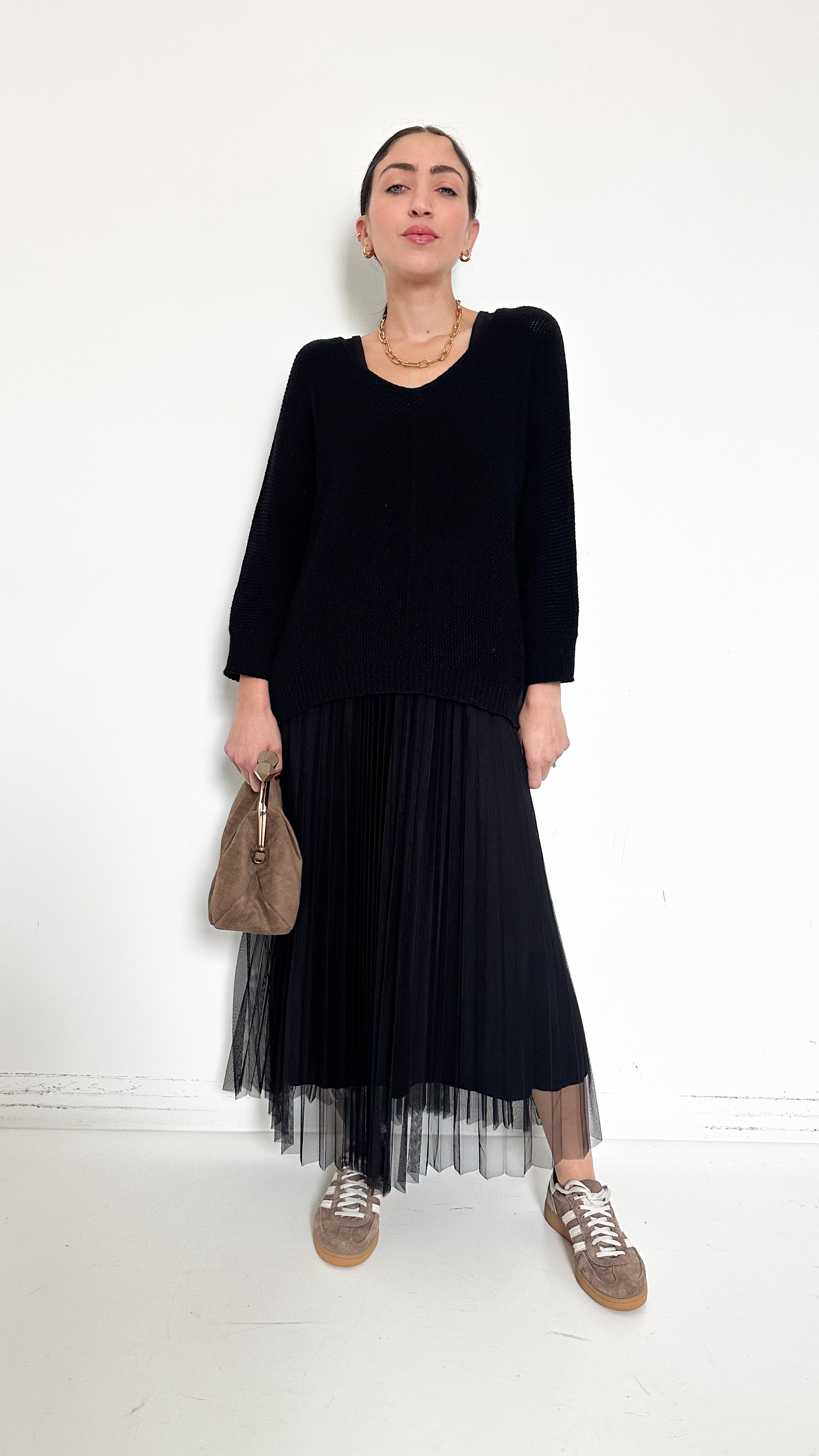 Set Vestito + Pull Nero