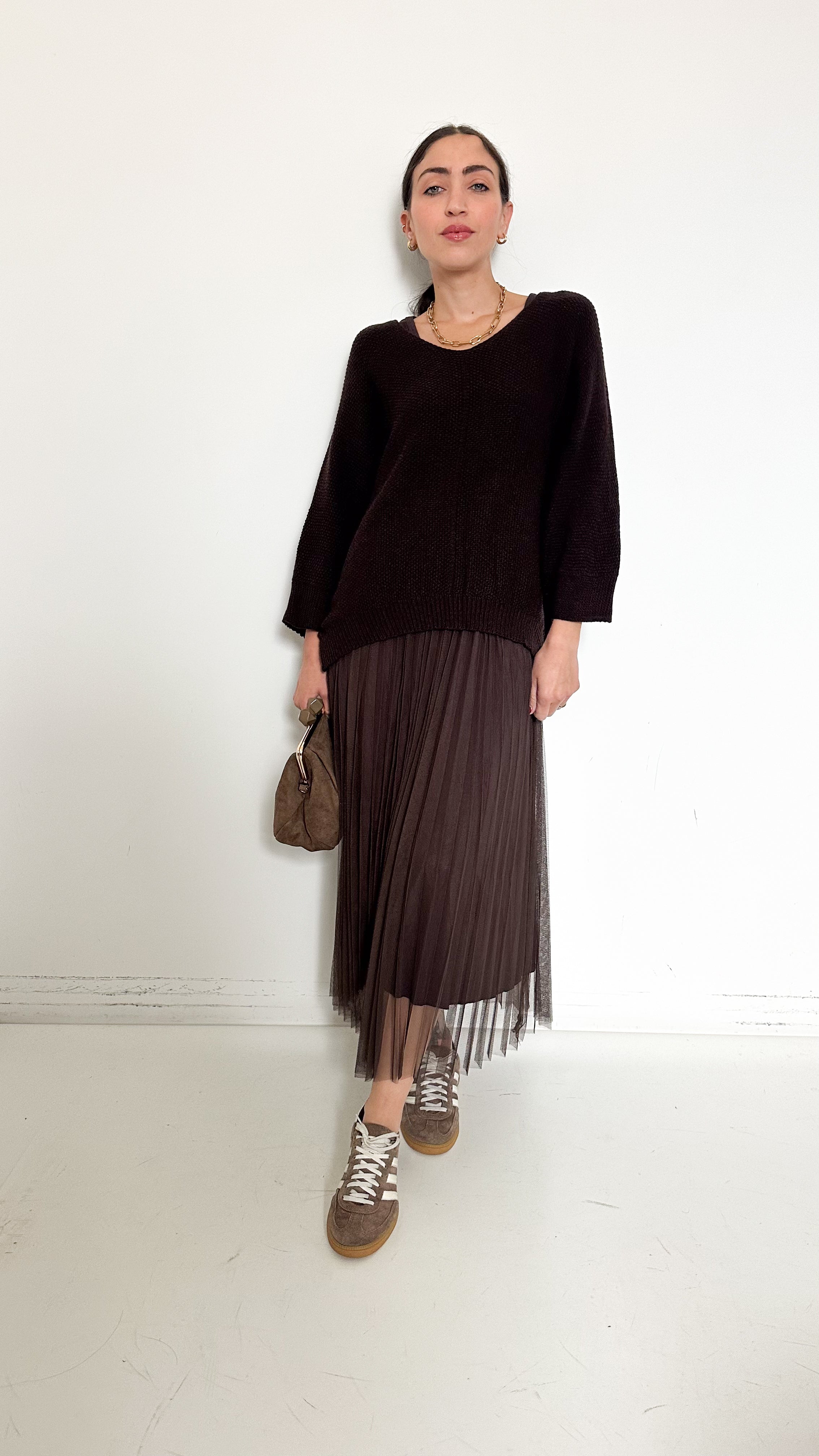 Set Vestito + Pull Marrone