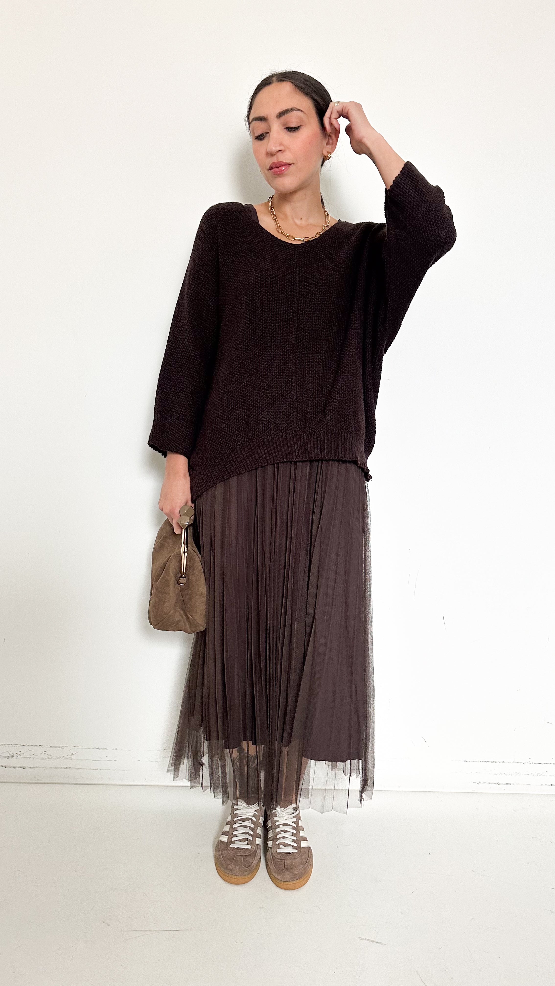 Set Vestito + Pull Marrone