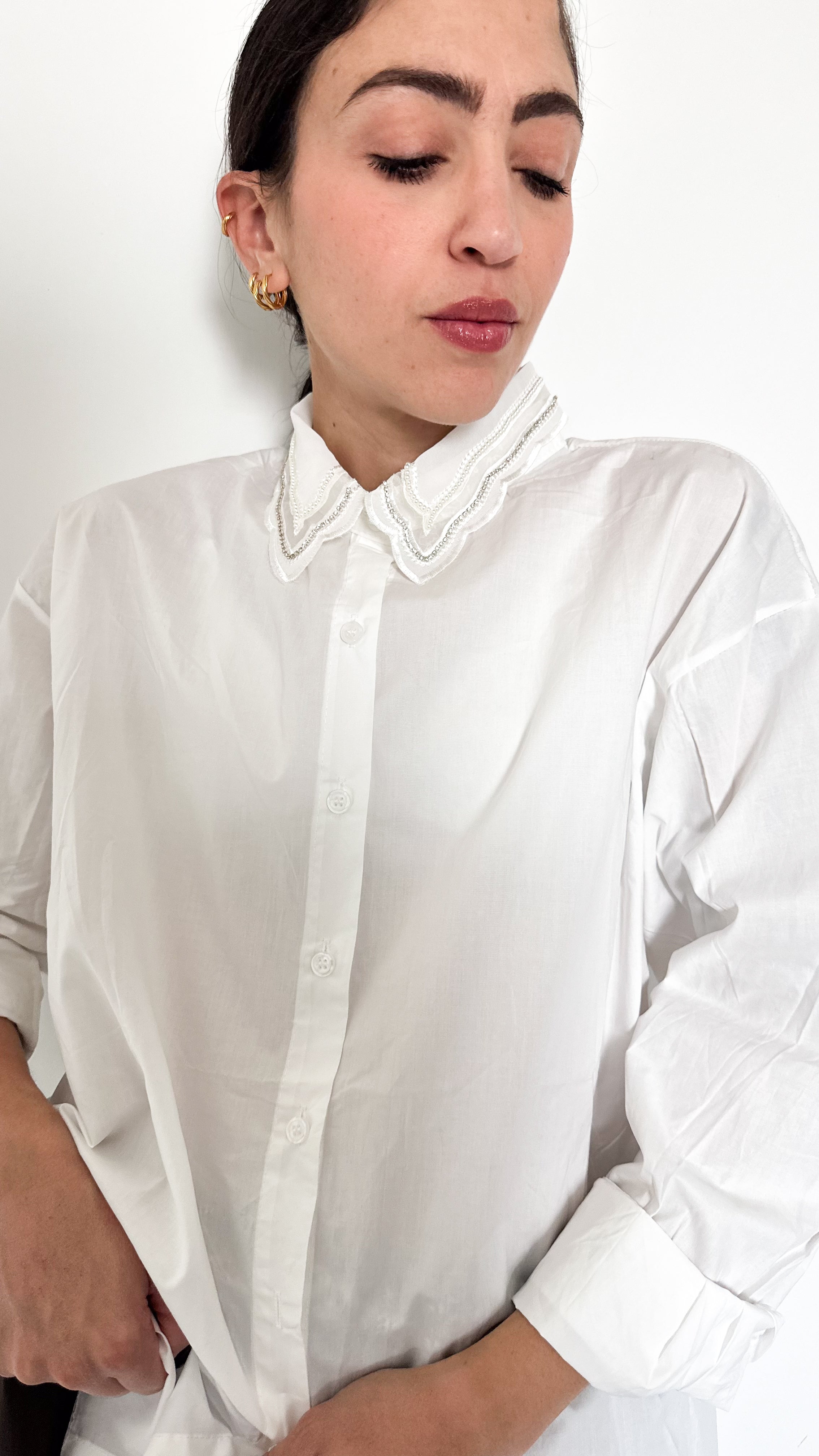 Camicia Con Dettagli  Bianca