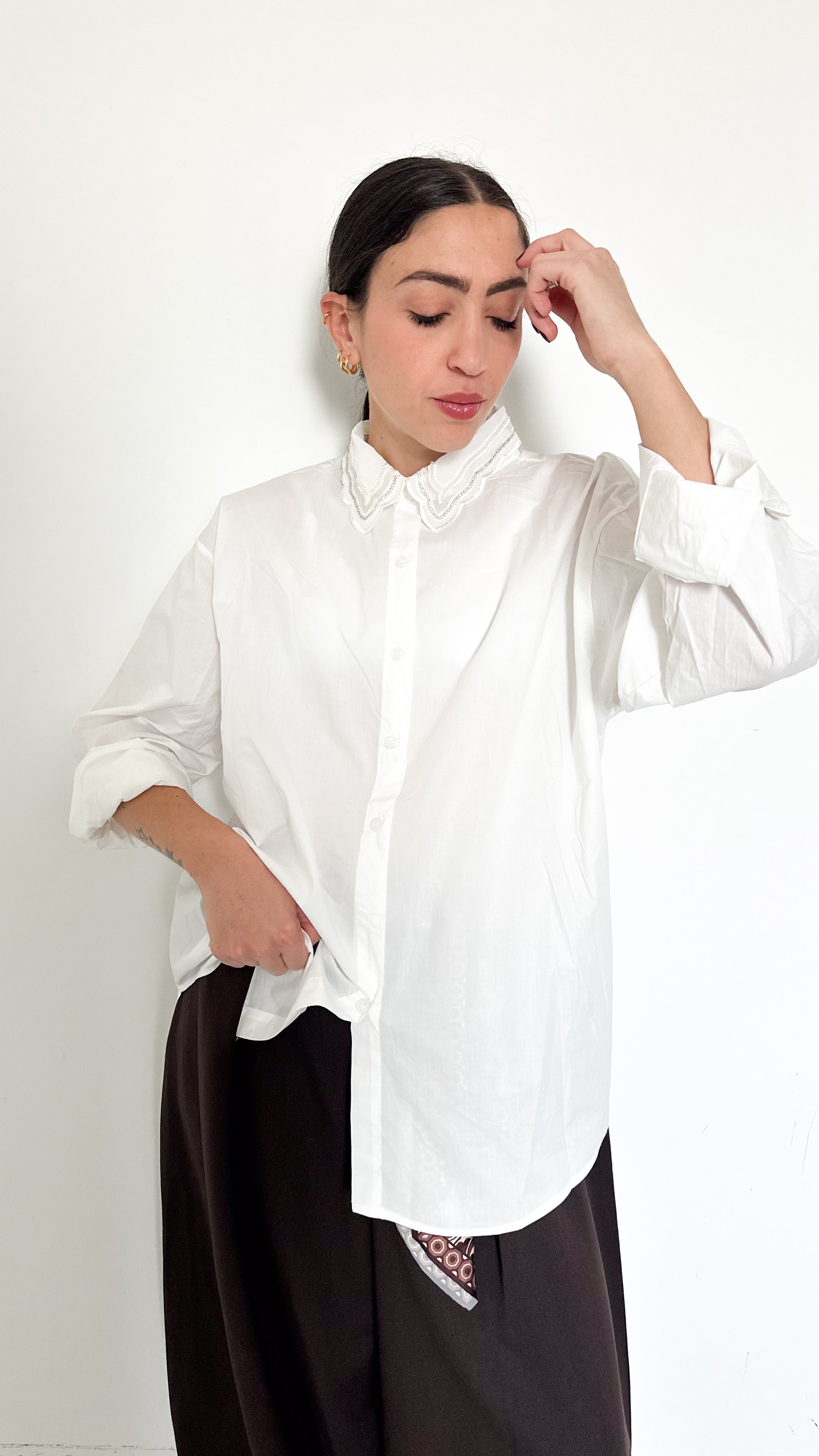 Camicia Con Dettagli  Bianca