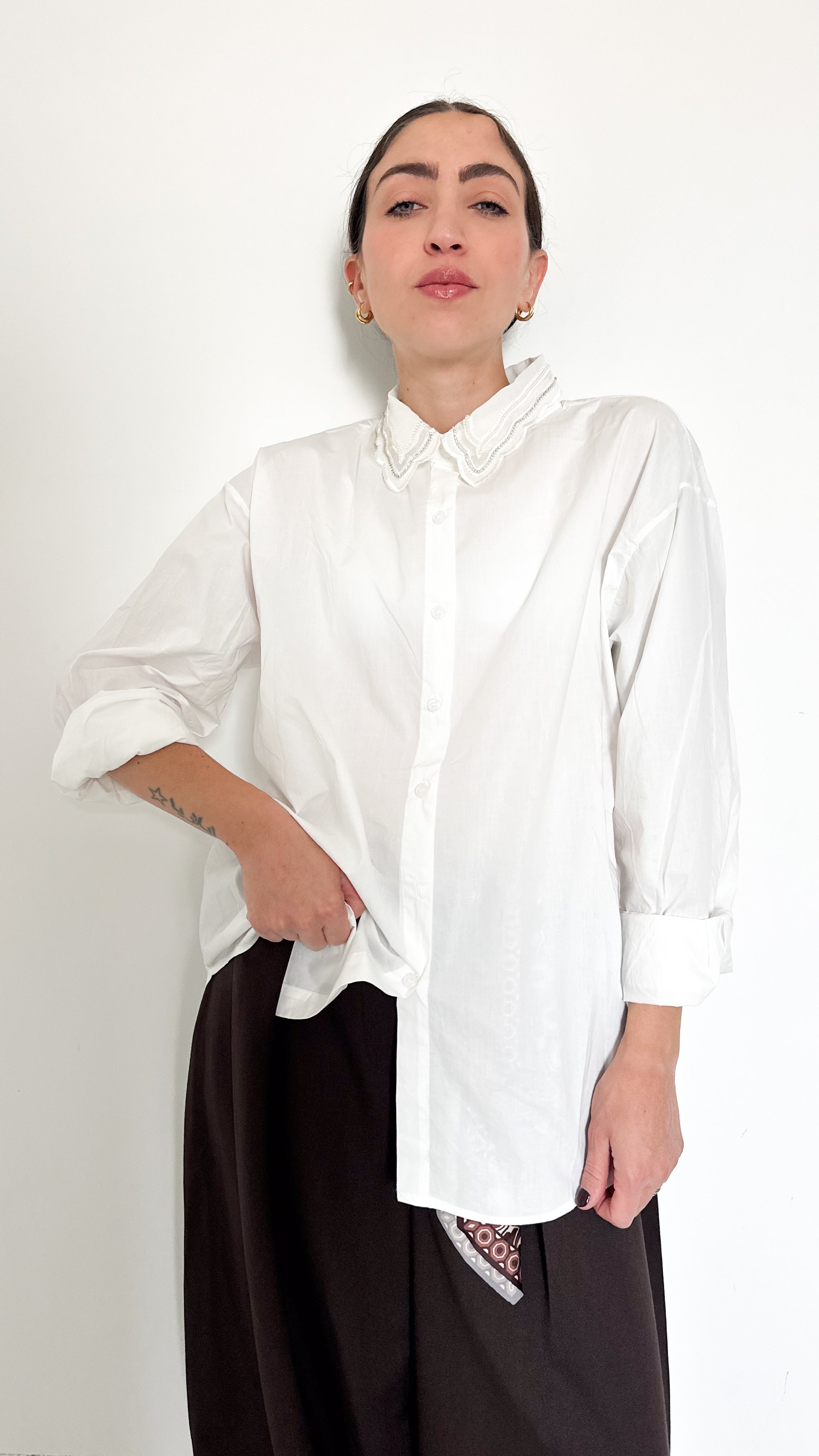 Camicia Con Dettagli  Bianca