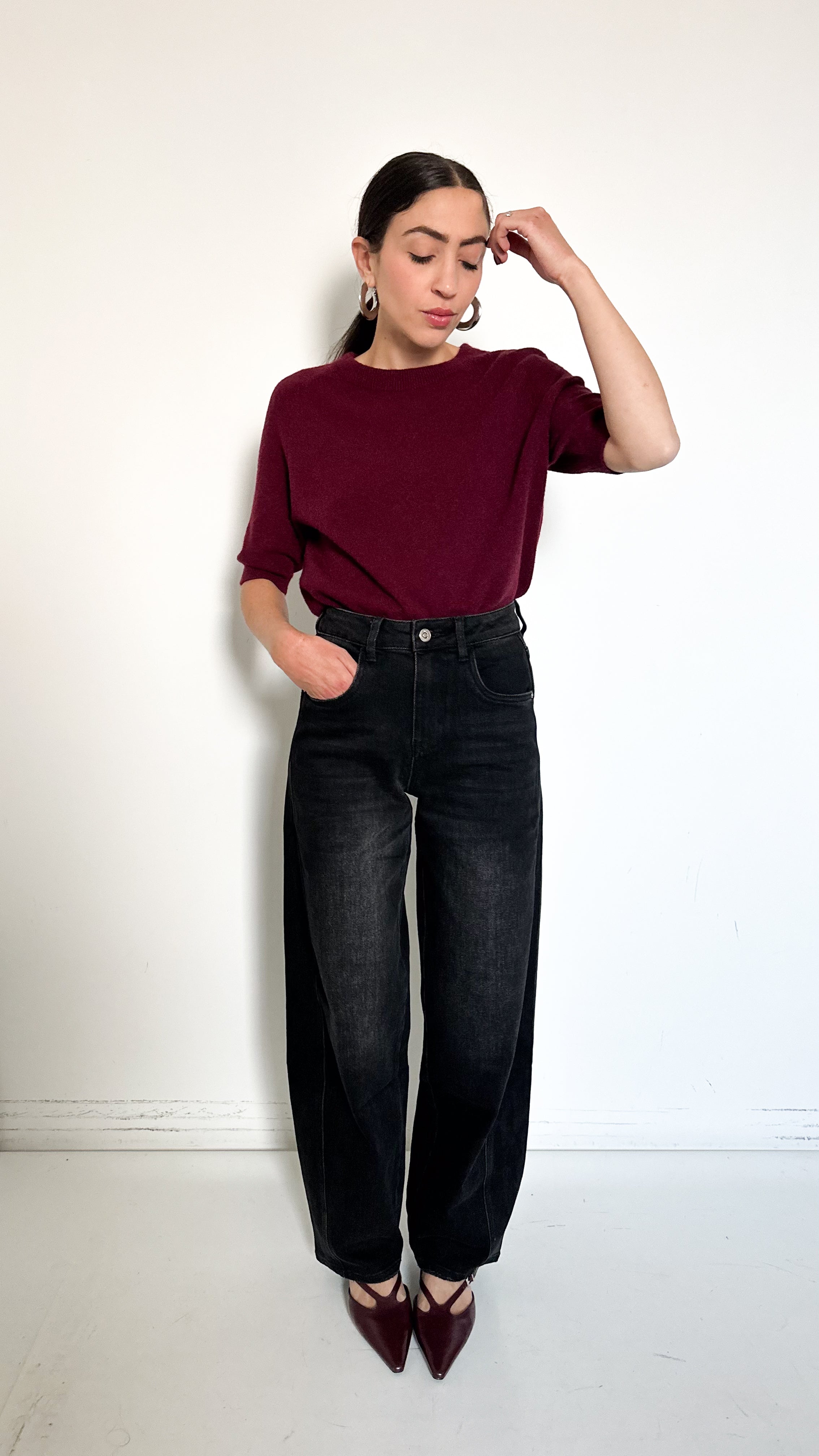 Jeans Nero Baggy Balloon