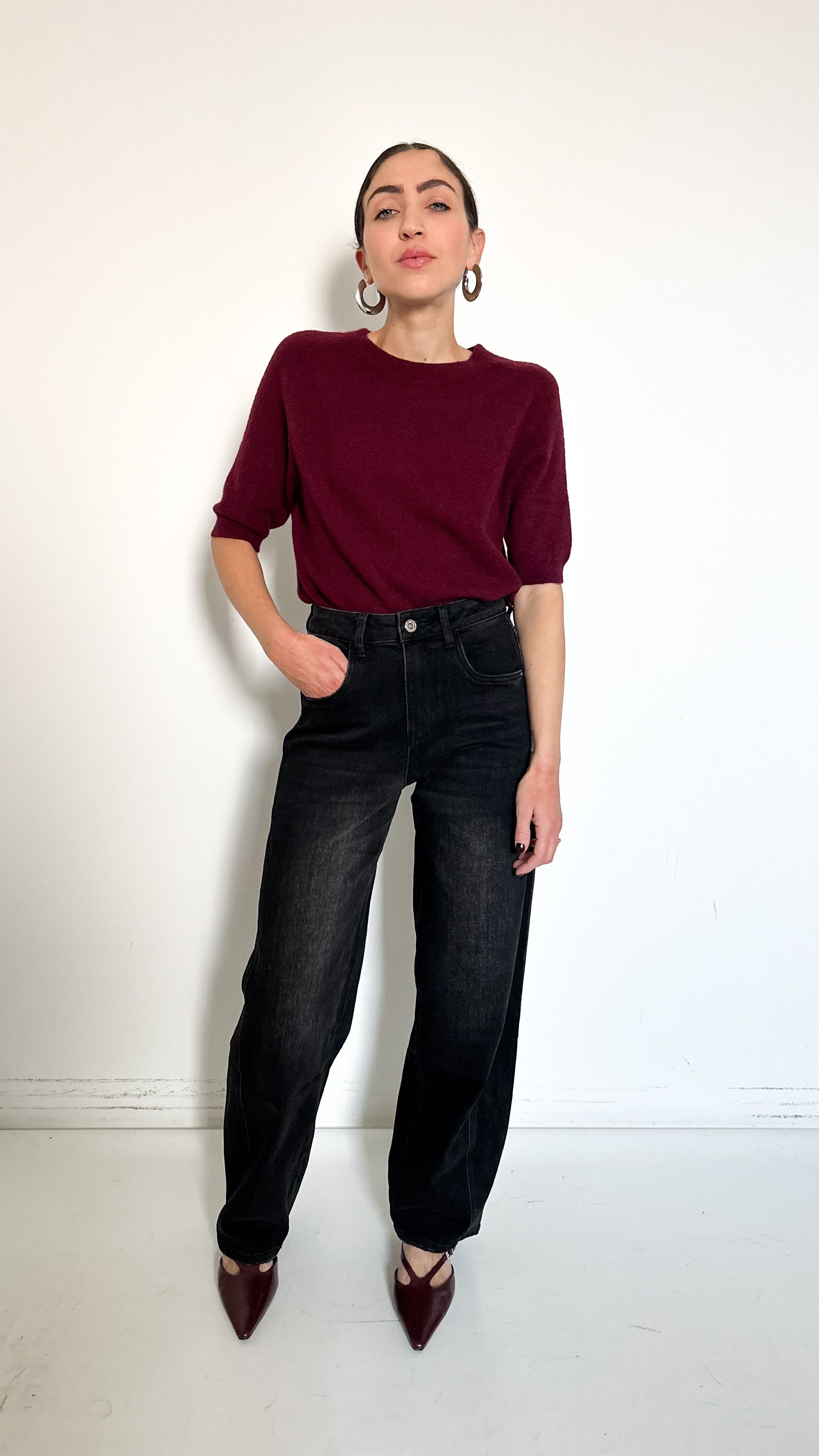 Jeans Nero Baggy Balloon