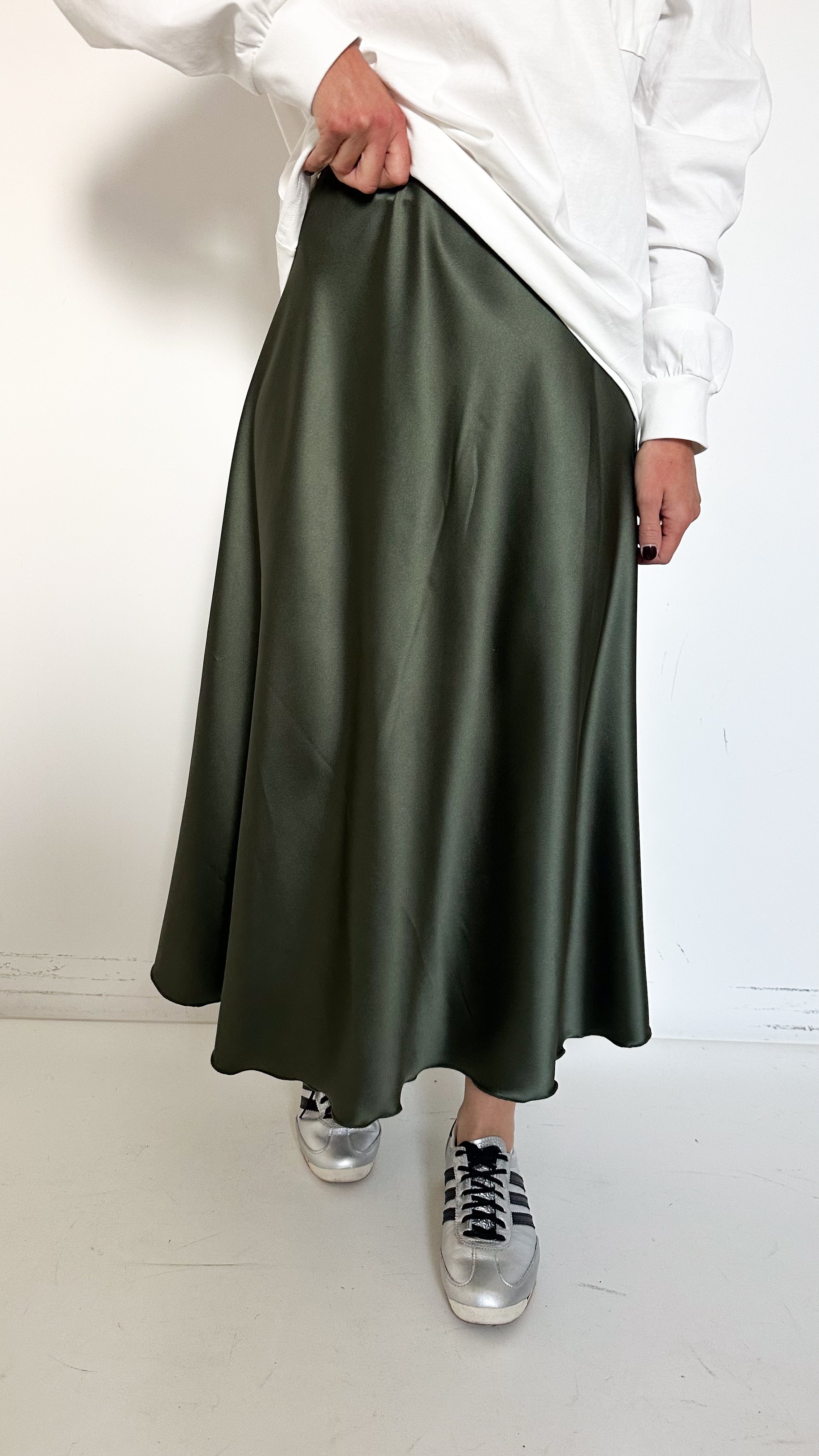 Gonna In Satin Verde