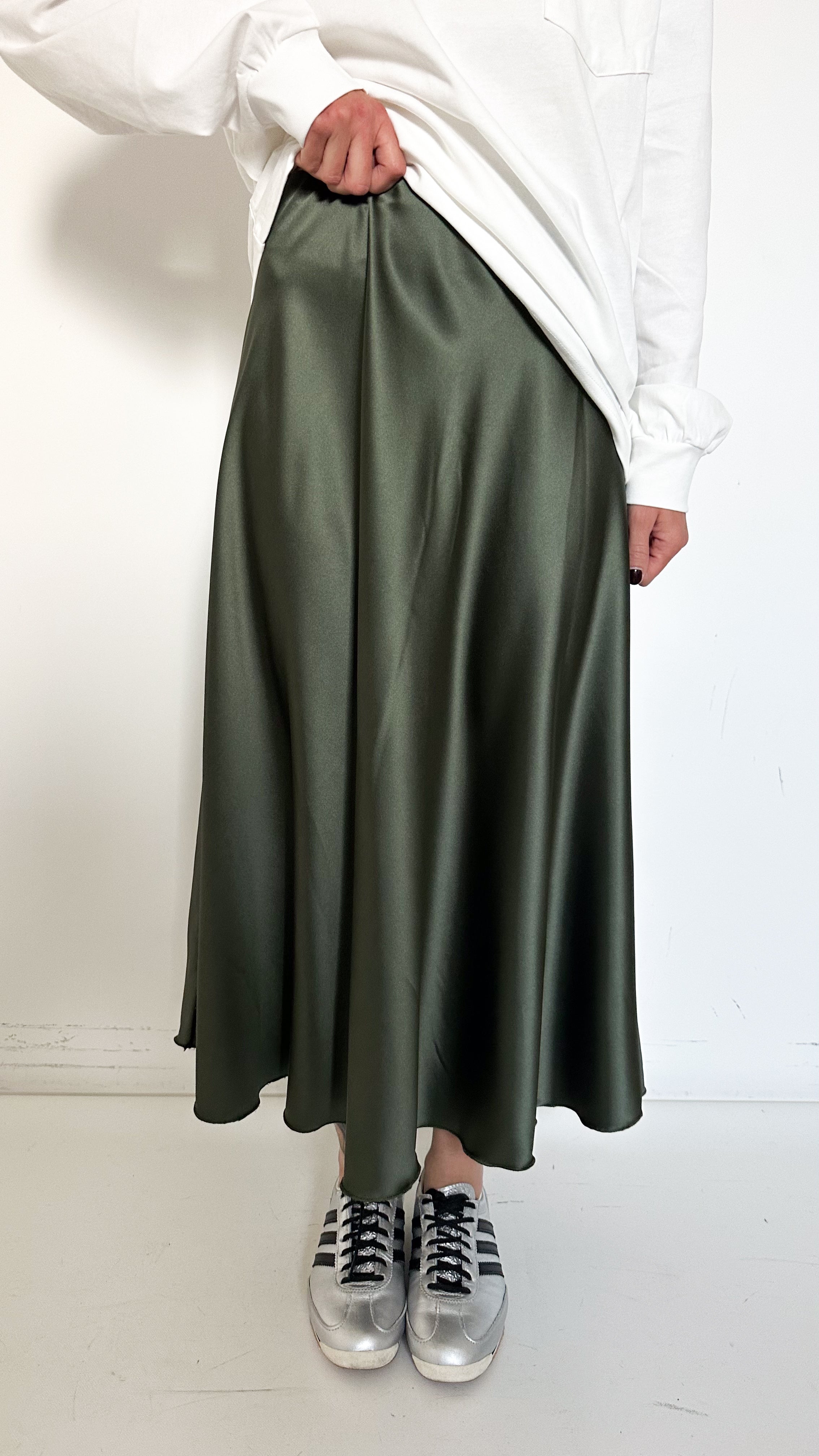 Gonna In Satin Verde