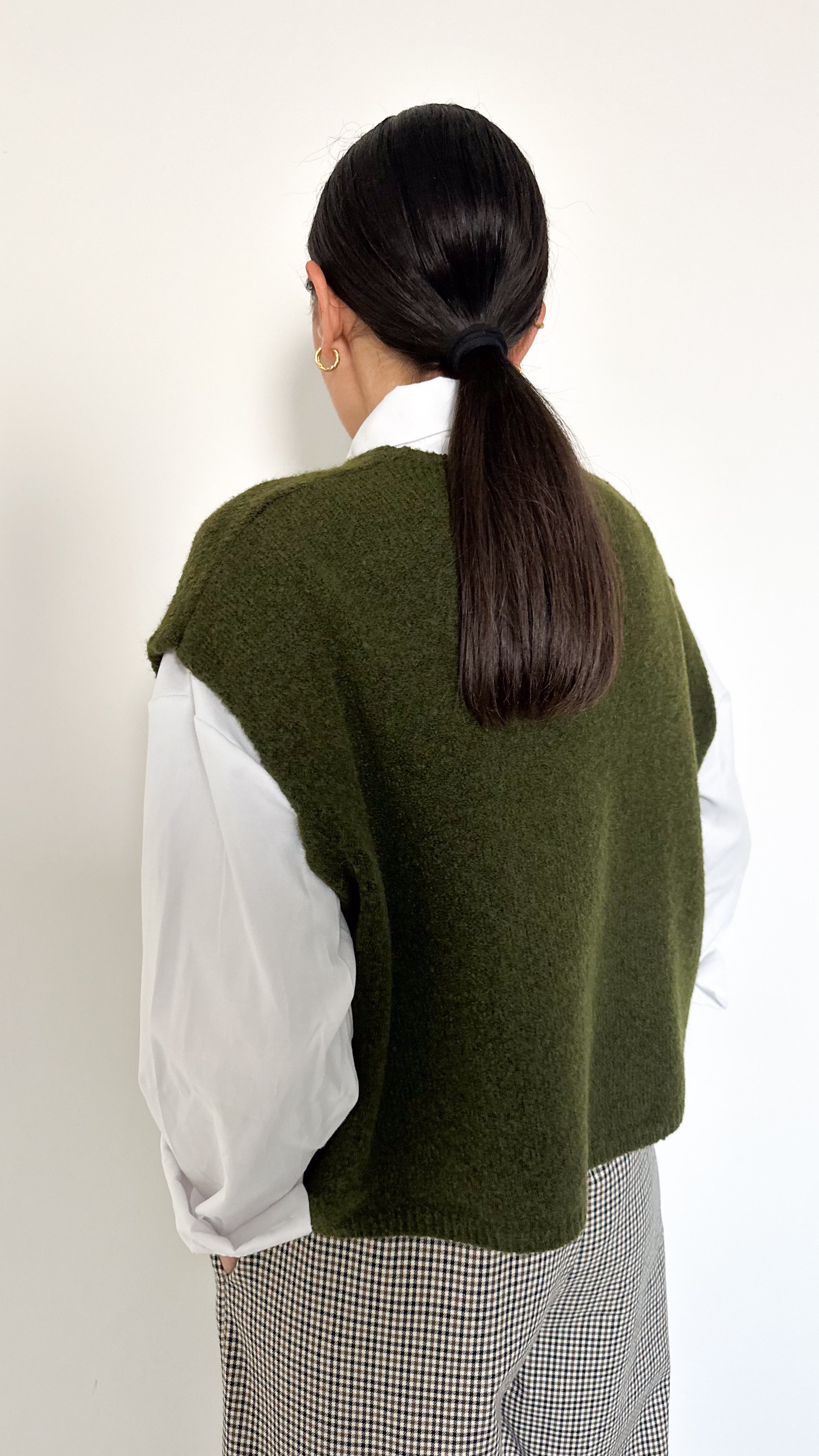 Gilet Verde Con Fiocchi