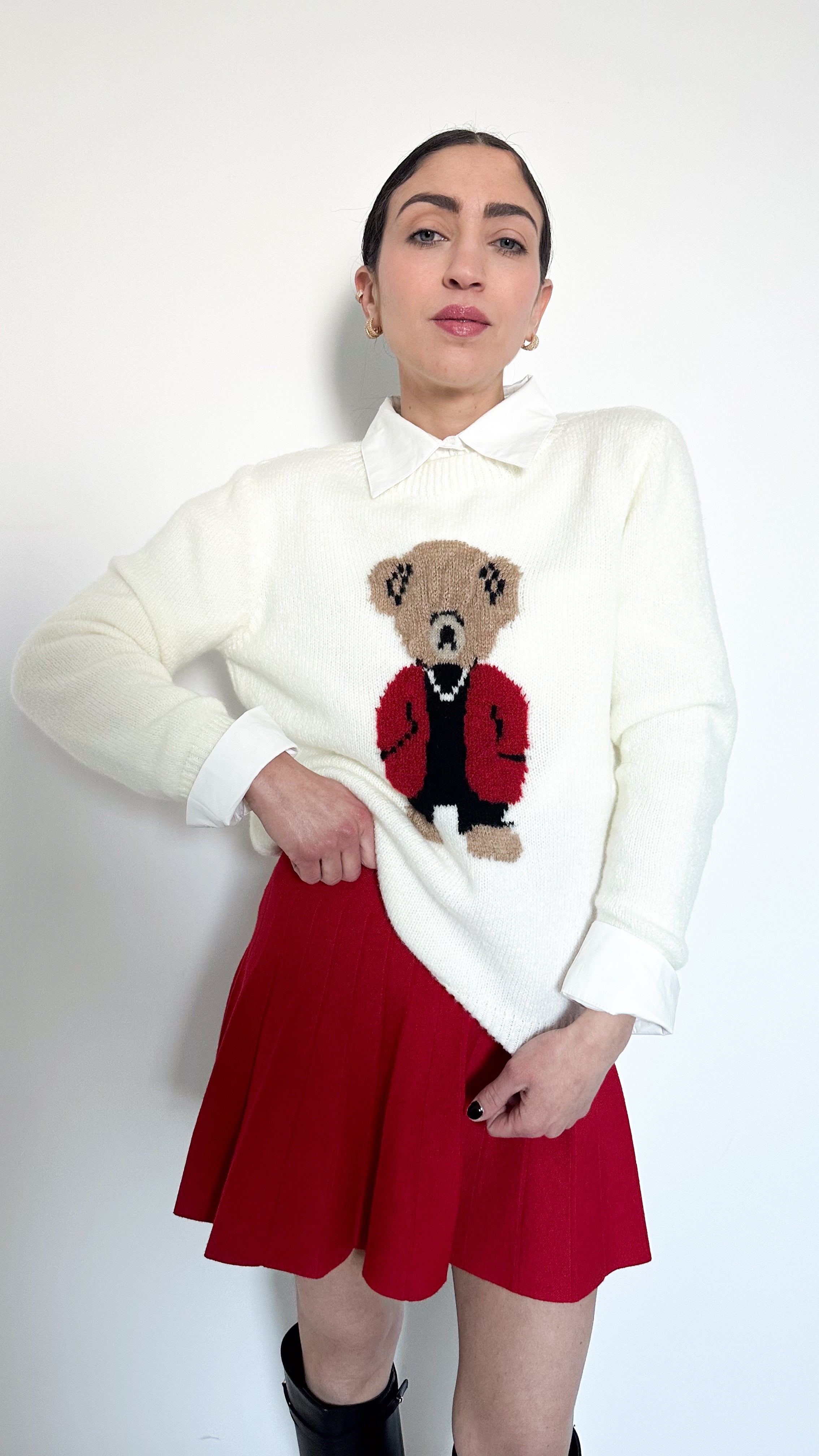 Pull Teddy Bianco