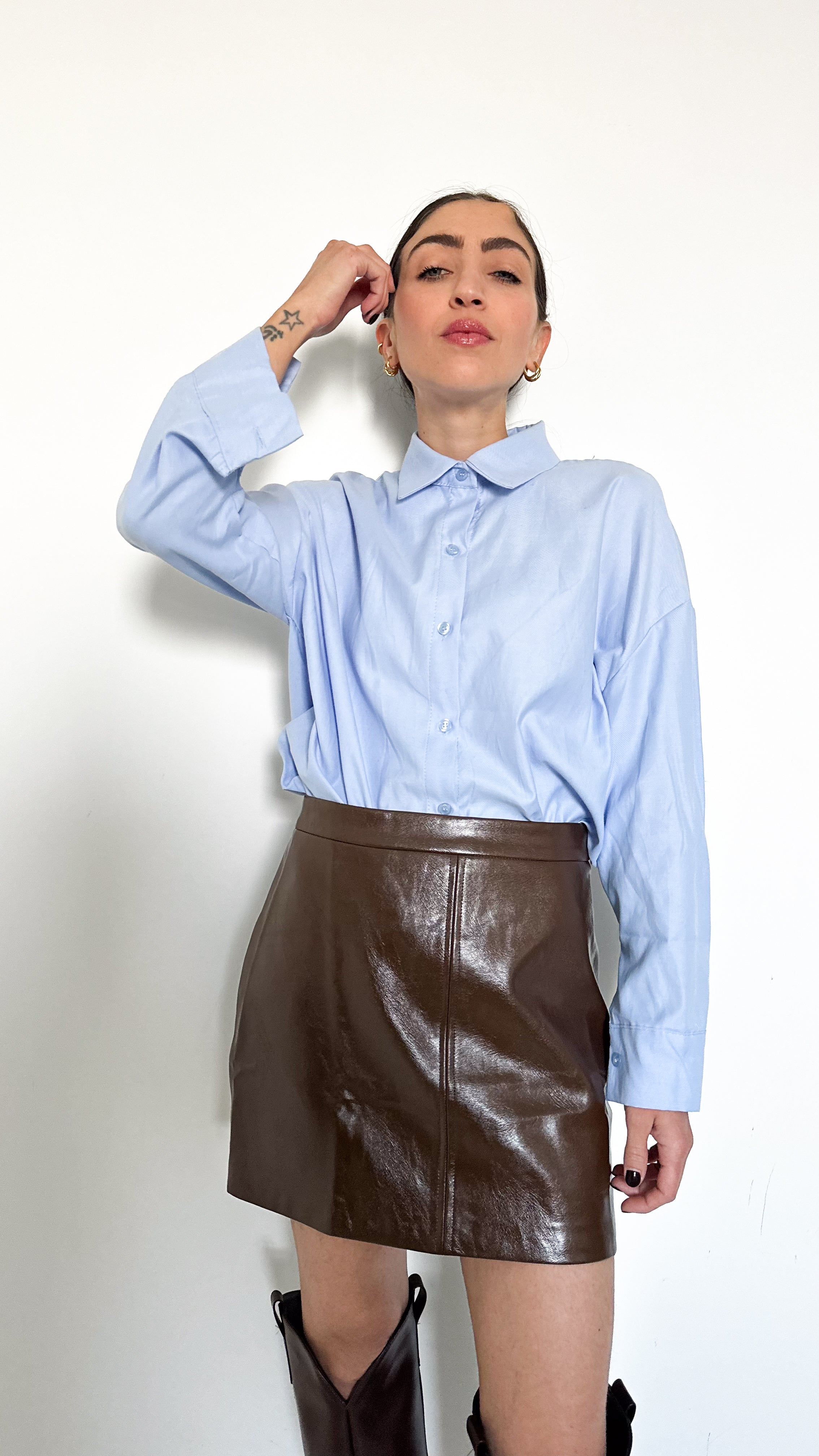 Camicia Over Celeste