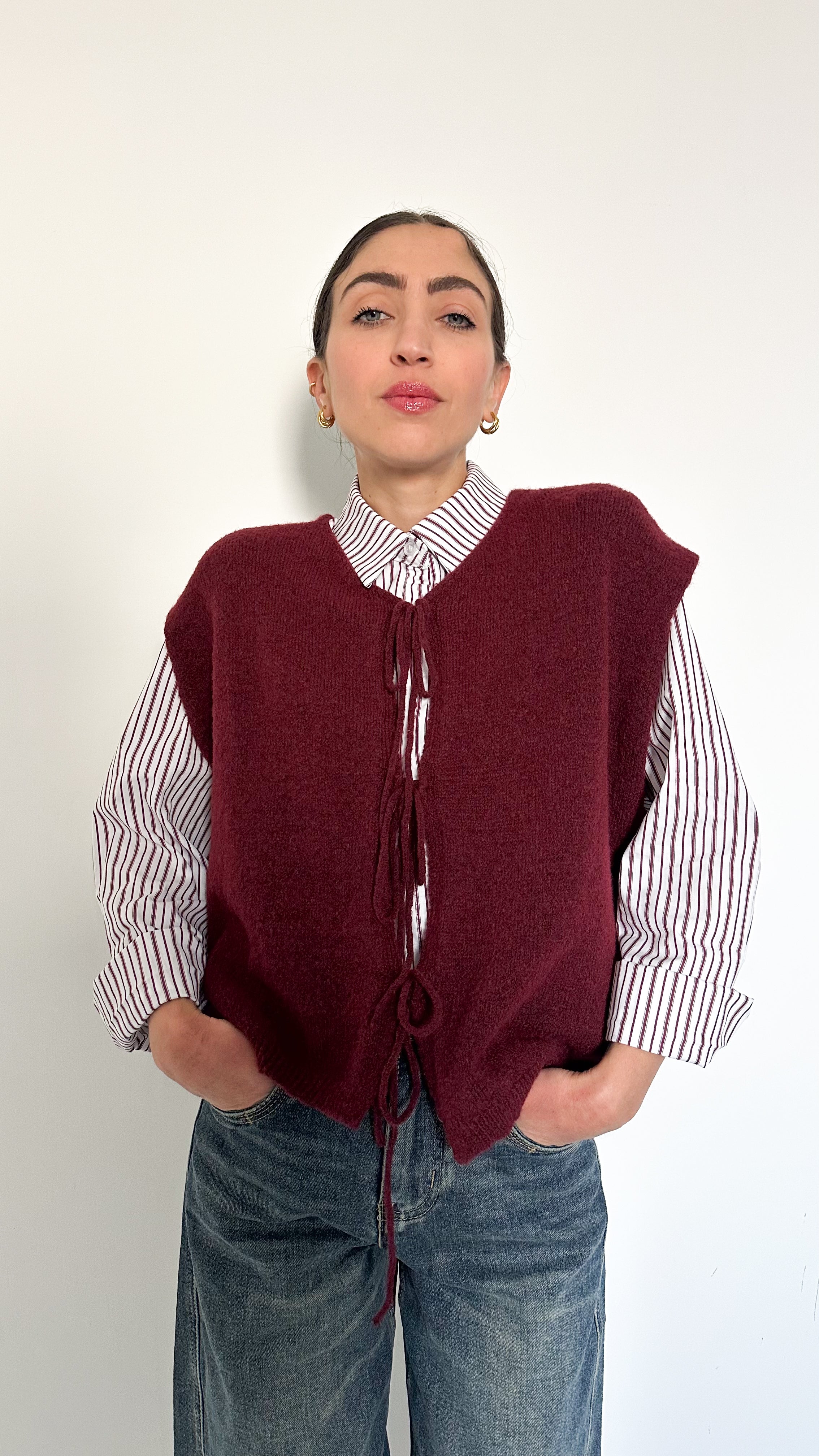 Gilet Bordeaux Con Fiocchi